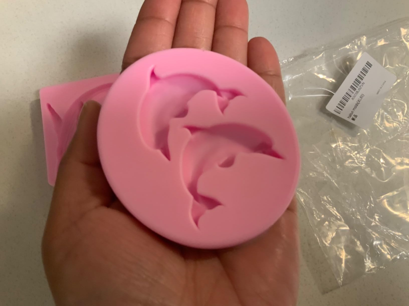 Dolphin Silicone Fondant Mold, 3-Piece Set, BPA-Free | Sea Wave Chocolate Baking Molds for Ocean Theme Party Cake Decoration, Dishwasher Safe customer photo 2