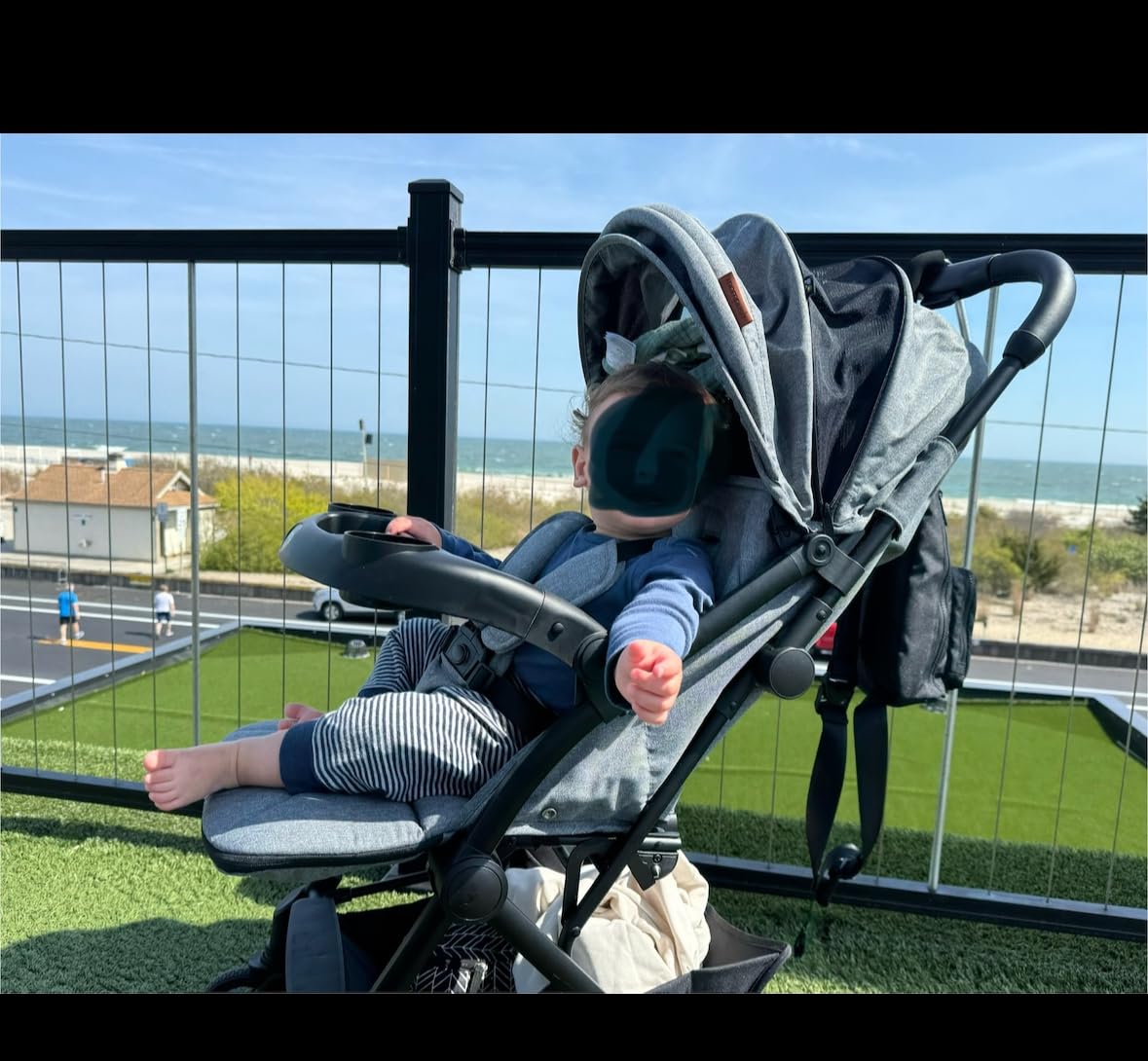 Mompush Lithe V2 Lightweight Travel Stroller Snack Tray Included, Forest customer photo 2