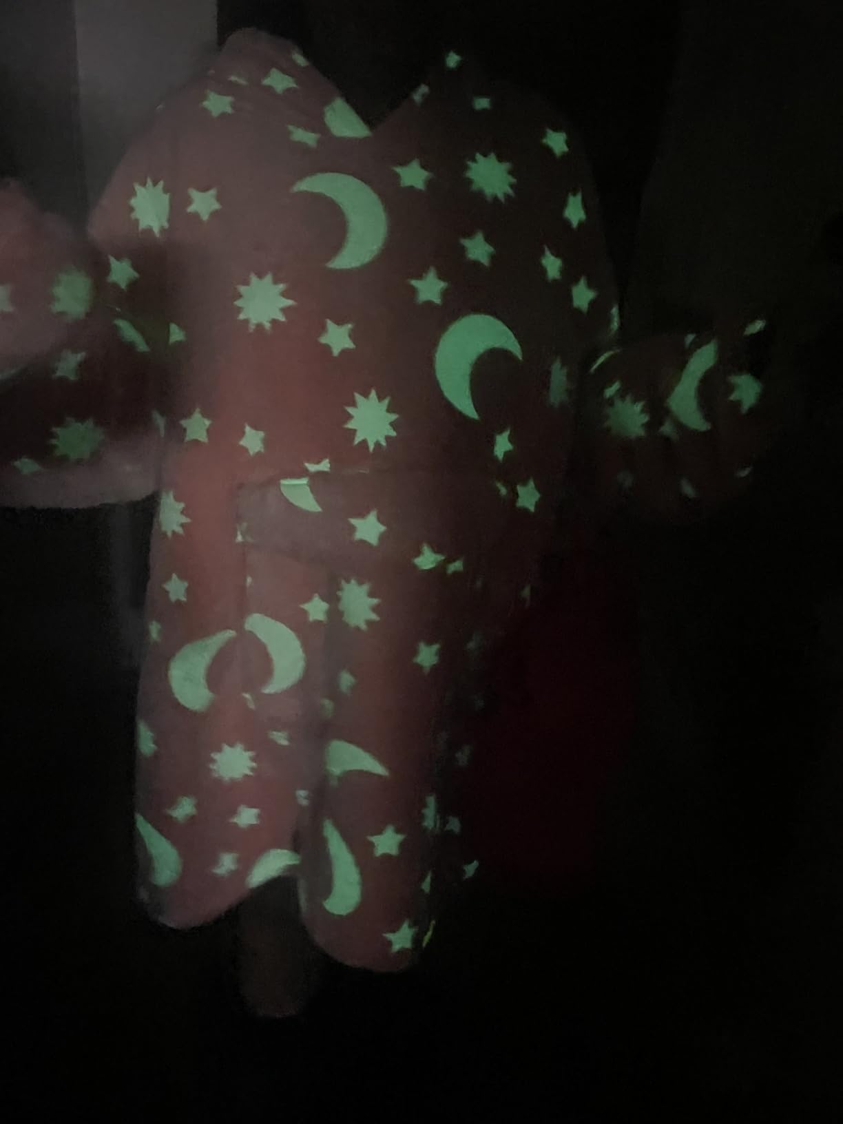 Fiosnow Glow in the Dark Star Blanket Hoodies for Women and Men Adult Oversize Wearable Blanket Hoodies for Soft and Warm customer photo 1