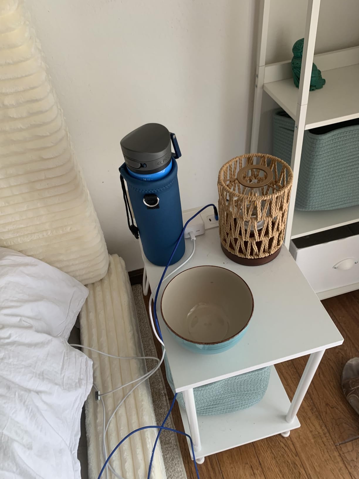 HOOBRO Side Table with Charging Station, Small End Table with USB Port and Outlet, Nightstand with 2-Layer Storage Shelves for Small Spaces, Living Room, Bedroom, Stable Frame, Rustic Brown BF09UBZ01 customer photo 2