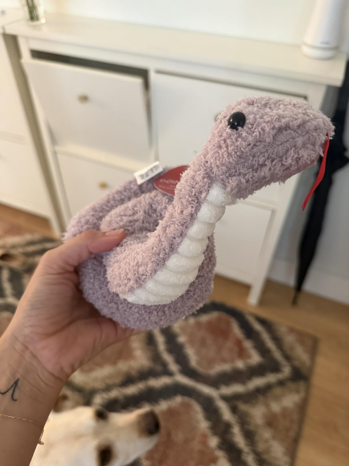 Green Plush Snake Stuffed Animal Toy, Soft Cuddly Plushie Hugger Toy for Boys & Girls, Gifts for Kids or Girlfriend, 17 Inches customer photo 1