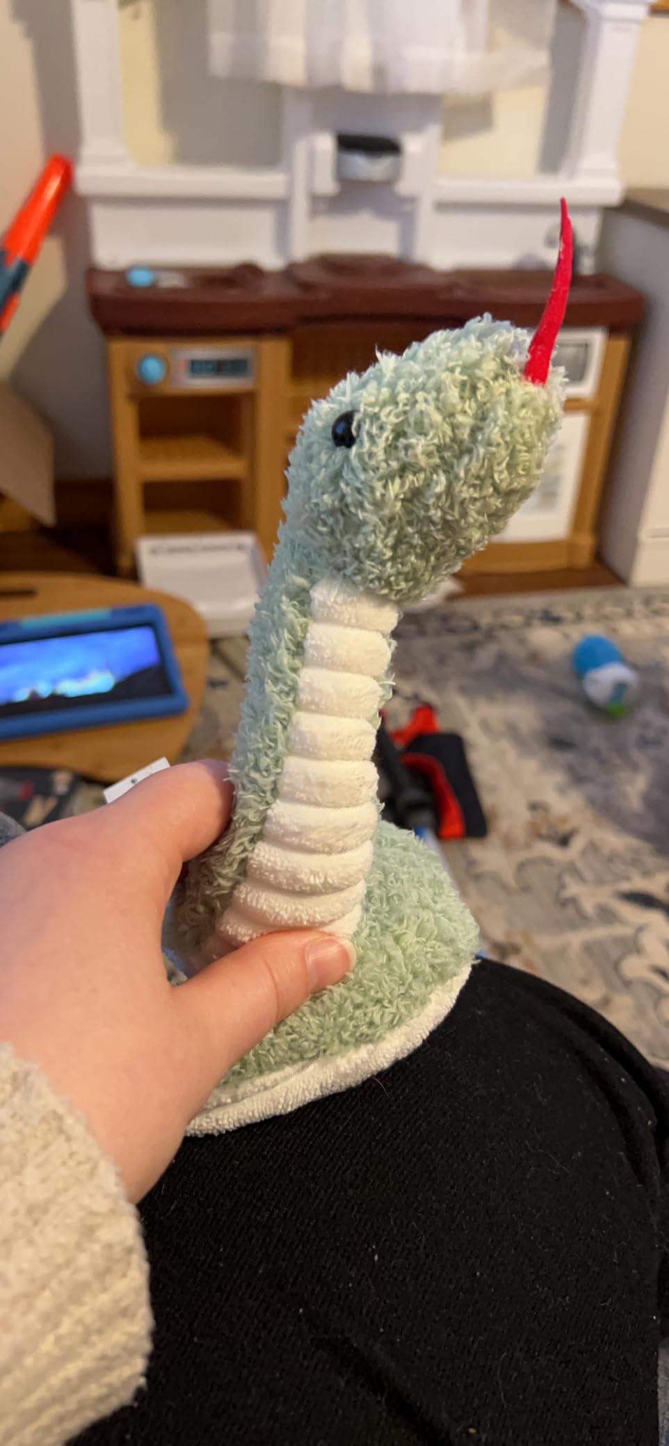 Green Plush Snake Stuffed Animal Toy, Soft Cuddly Plushie Hugger Toy for Boys & Girls, Gifts for Kids or Girlfriend, 17 Inches customer photo 2