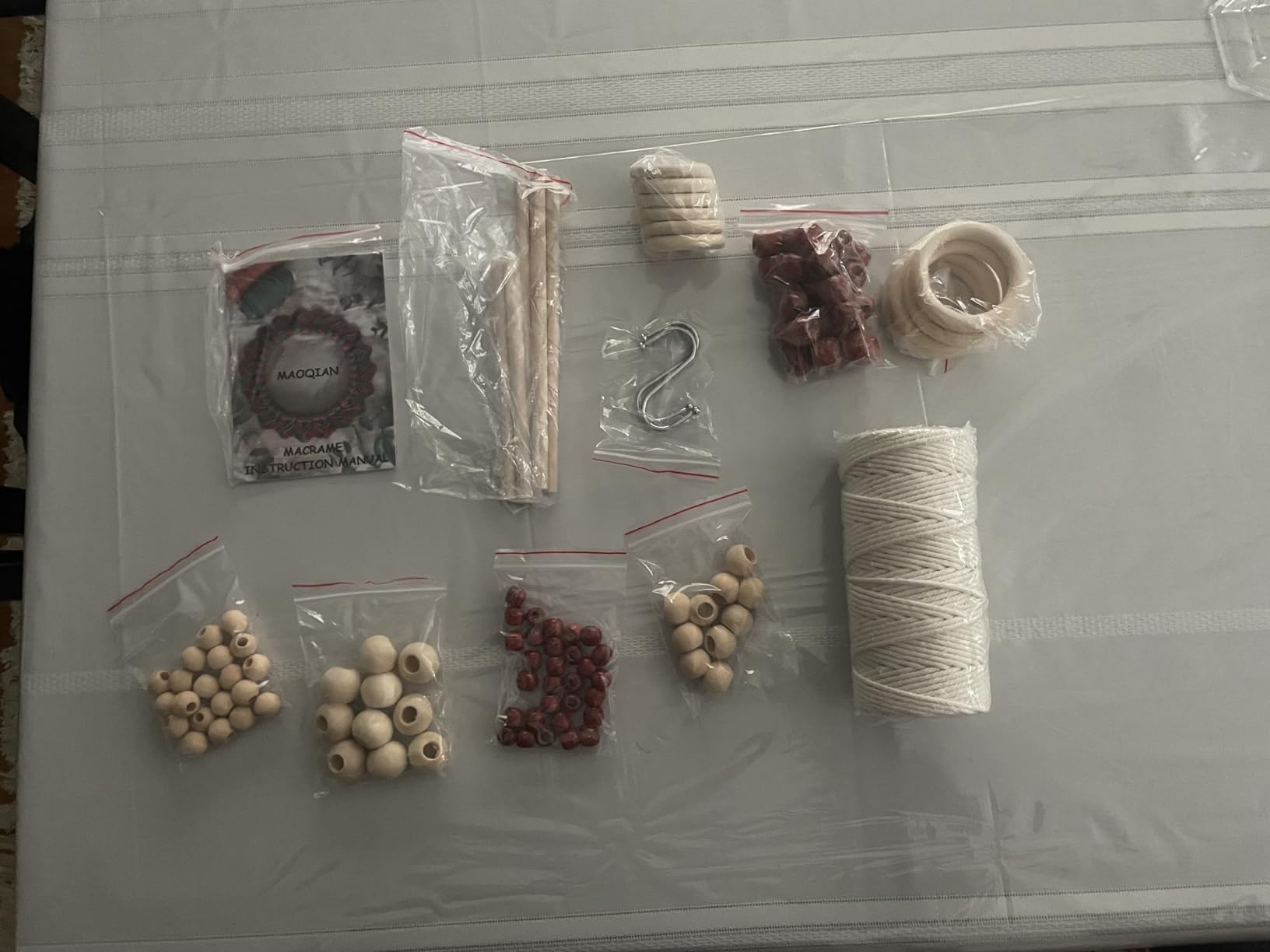 3 in 1 Macrame Kit for Beginners, 3mm x 220yards Cotton Macrame Cord, 3 DIY Macrame Plant Hanger Kits for Adults with Instructions Macrame Supplies Best for Macrame Plant Hanger Kit customer photo 1