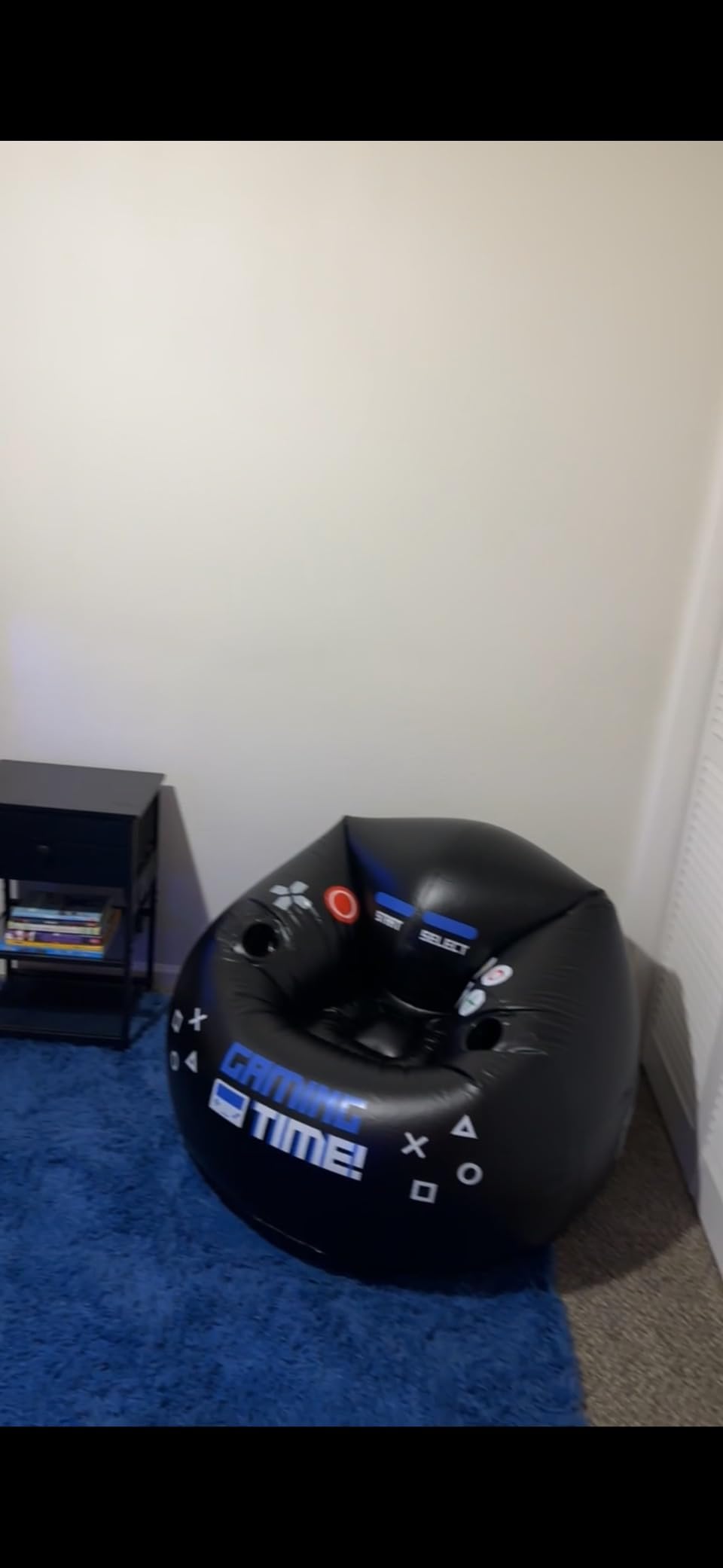 Inflatable Gaming Chair for Kids & Teens with Cup Holders and Side Pocket - This Air Gaming Bean Bag Chairs for kids is The Perfect Furniture for Gamer Room Decor - Perfect Gaming Stuff for boys 4-12 customer photo 2