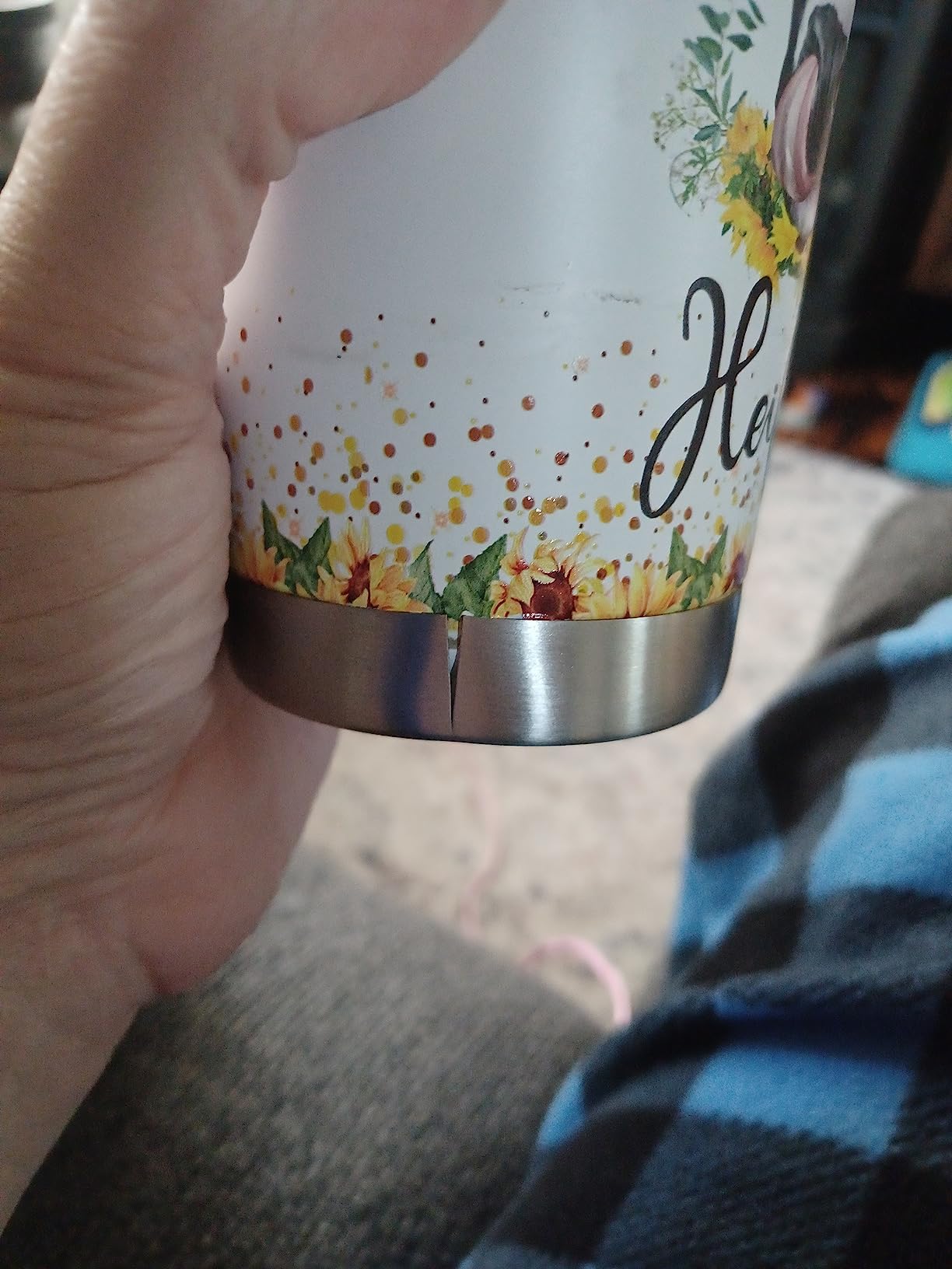 Cosictic Cow Lover Gift - Not Today Heifer Not My Pasture Not My Problem Travel Tumbler With Sunflower, Gift for Farmer Life customer photo 2