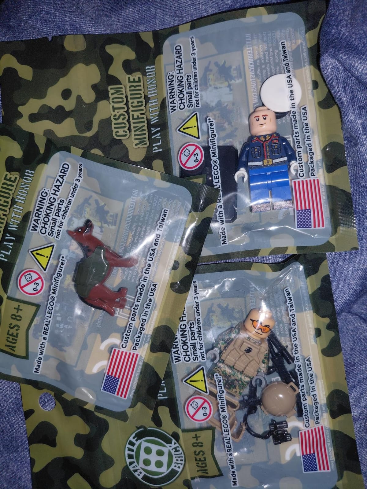 Battle Brick 1.6 Inches Tall Collectible Dress Uniform Marine Custom Minifigure | Genuine Minifig Printed in the USA | Great Gift for Teen to Adult AFOL customer photo 1