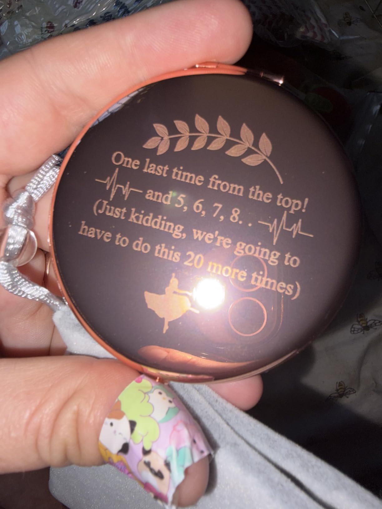 Inspirational Gifts Dancer Gift for Women Compact Makeup Mirror for Dance Lover Encouragement Gifts for Dance Teacher Motivational Gift Folding Makeup Mirror for Dancer Teams Christmas Birthday customer photo 1