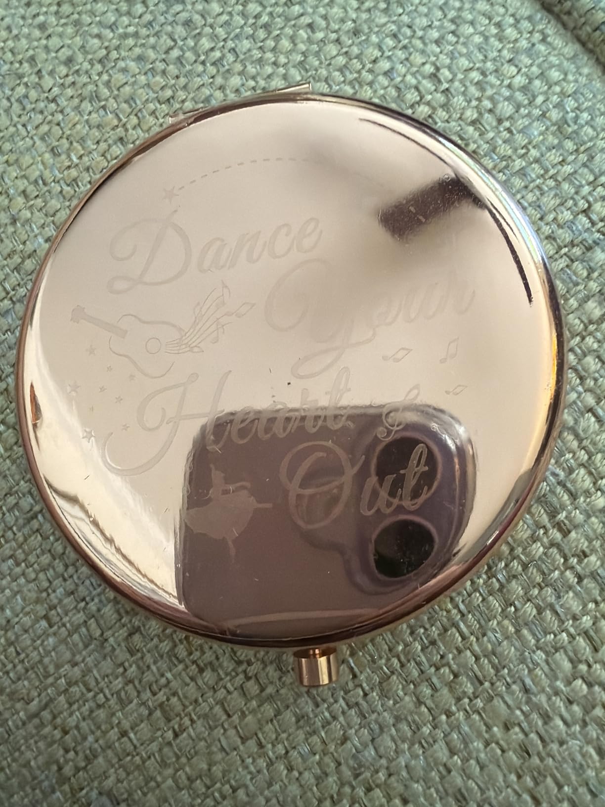 Inspirational Gifts Dancer Gift for Women Compact Makeup Mirror for Dance Lover Encouragement Gifts for Dance Teacher Motivational Gift Folding Makeup Mirror for Dancer Teams Christmas Birthday customer photo 2