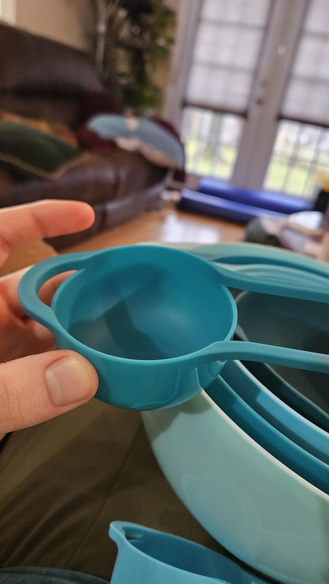 13 Pcs Mixing Bowls Set, RV Camping Accessories Set, Apartment Kitchen Gadget Easy Storage, Inculding Measuring Cups Colander Sifter Large Bowl Whisk Scraper, Great for Cooking and Baking, No BPA customer photo 1