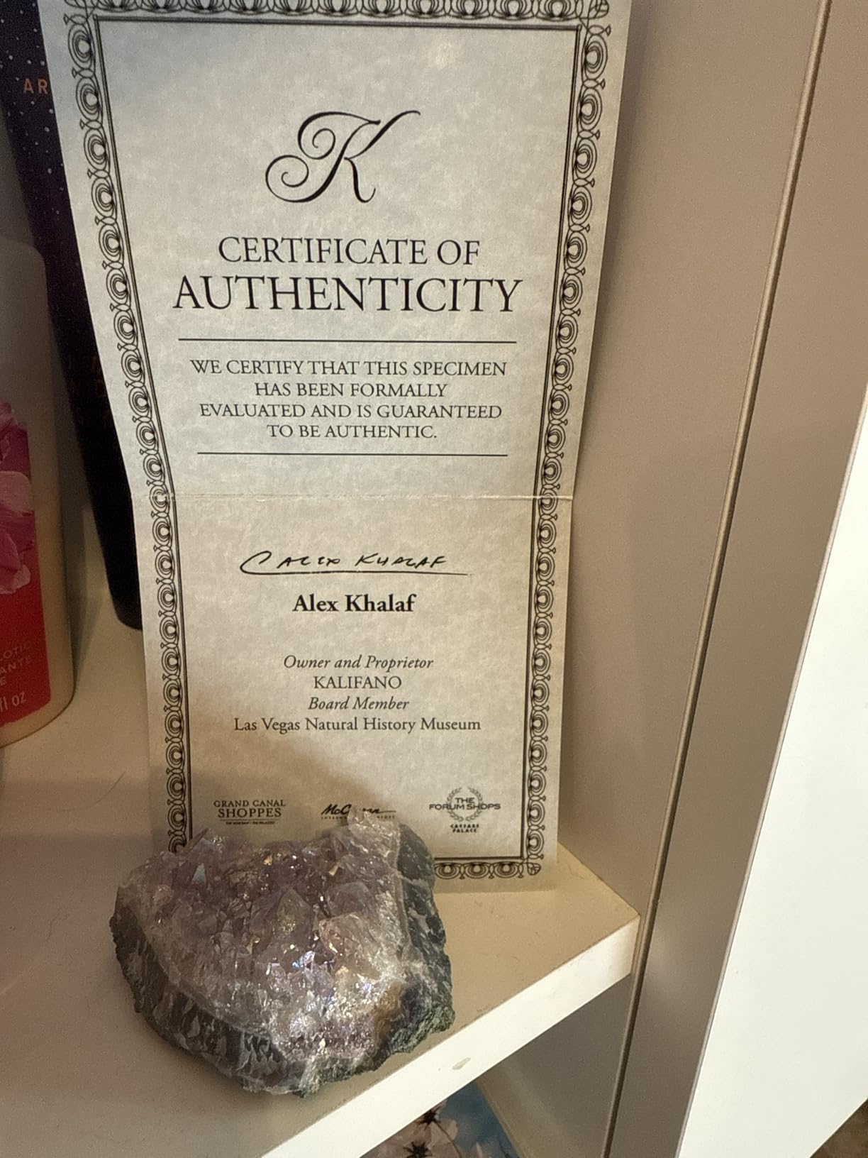KALIFANO Angel Aura Amethyst Geode - Titanium-Bonded High-Energy Amatista for Reiki, Wicca, Crystal Decor & Metaphysical Gifts customer photo 2