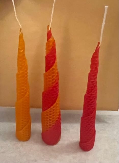 Bingfuego Beeswax Candle Making Kit for Beginners-12 Beeswax Sheets for Candle Making Rolling Kits, Natural Beeswax Candle Making Kit (Bright Color, 8 x 8 inch) customer photo 1