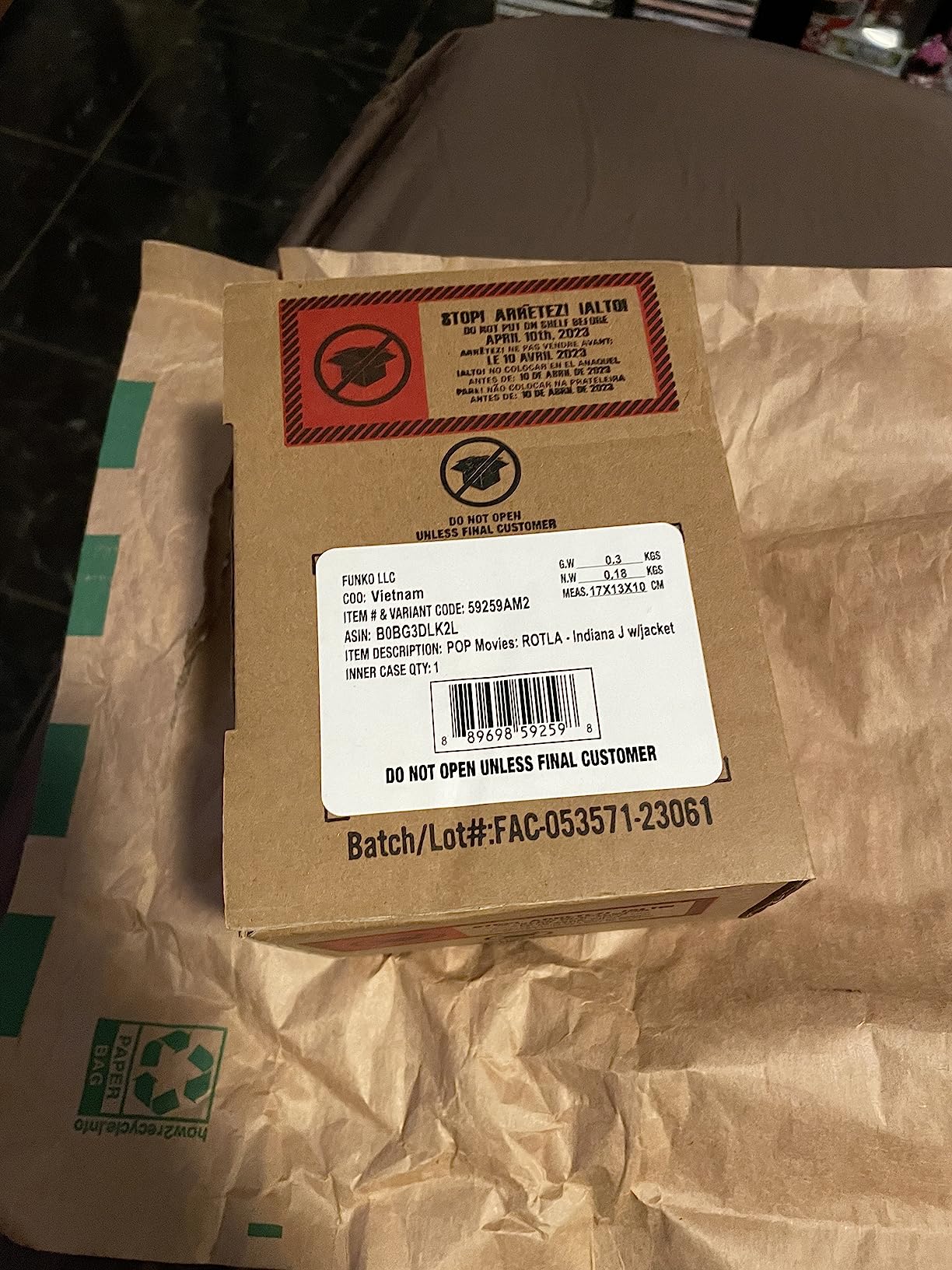 Funko Pop! Movies: Indiana Jones - Raiders of The Lost Ark, Indiana Jones customer photo 2