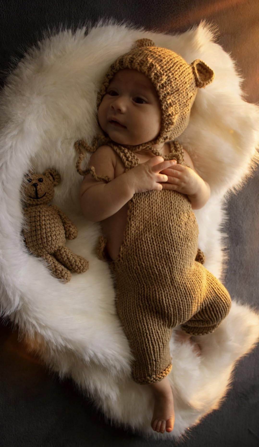 Newborn Photography Props Bear Outfits Set customer photo 2