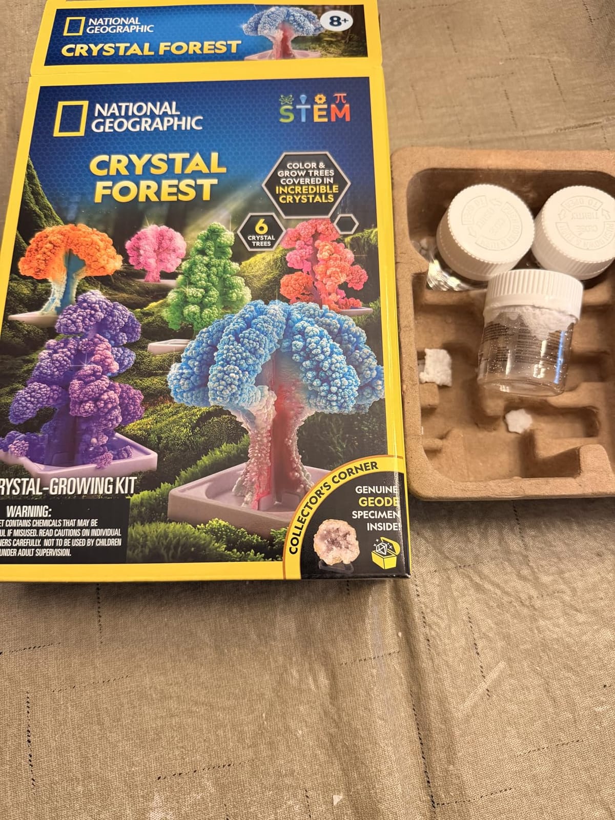 National Geographic Craft Kits for Kids - Crystal Growing Kit, Grow 6 Crystal Trees in Just 6 Hours, Educational Craft Kit with Art Supplies, Geode Specimen, STEM Arts & Crafts Kit (Amazon Exclusive) customer photo 1
