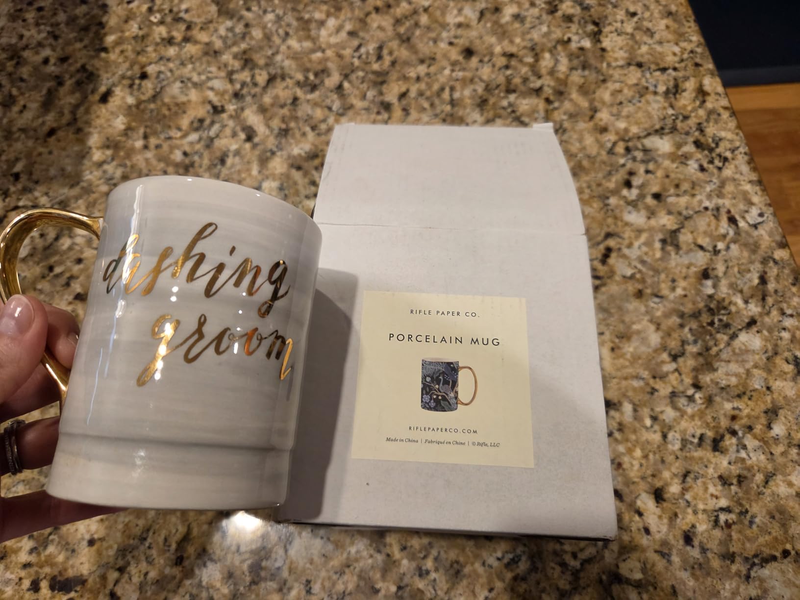 RIFLE PAPER CO. Cool Cats Porcelain Mug w/Metallic Gold Handle & Accents customer photo 1