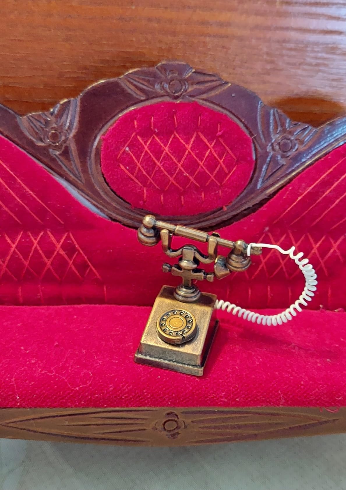 Dollhouse Miniatures 1 12 Scale Vintage Telephone Desk Accessories Decor customer photo 1