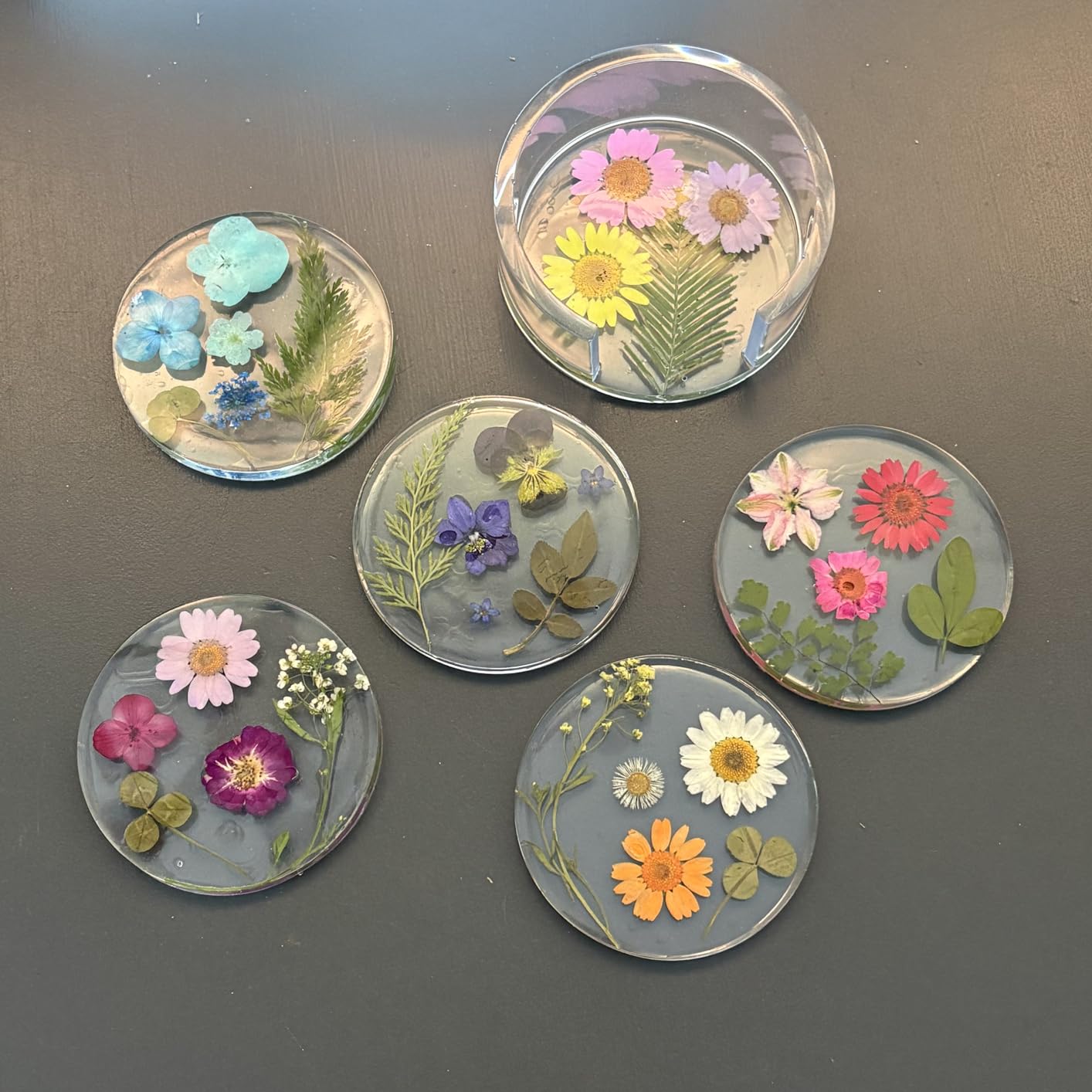 LET'S RESIN 18 Pcs Coaster Resin Molds Silicone - with Round Square Octagon Shape Holder Molds for Epoxy Resin, DIY Art Craft Cup Mats customer photo 2