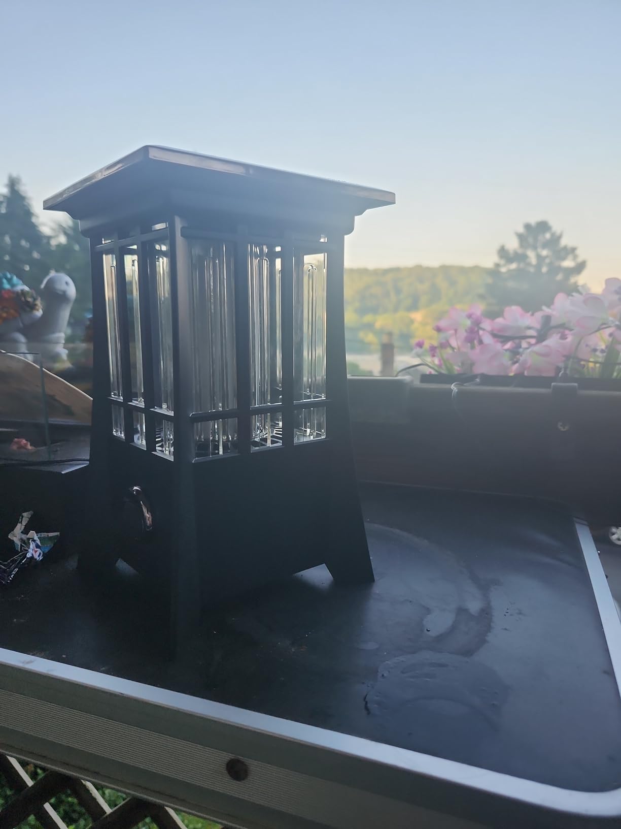 PIC Solar Bug Zapper, Cordless Patio Lantern, 600V Zapping Grid, 2 In 1 Light Mode with LED Flame Effect, Wide 1/2 Acre Coverage, Weatherproof, Auto On/Off, Showstopping Fly Trap Design, Pack of 2 customer photo 1