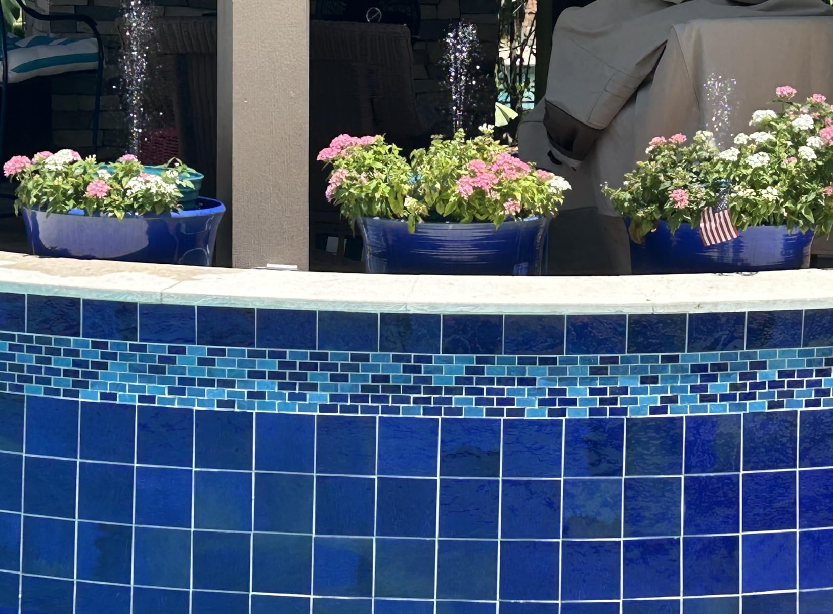 SZMP Solar Fountain Upgrade, 3.5W Solar Powered Bird Bath Fountains with Flower, Outdoor Water Feature Solar Pump with 7-in-1 Nozzles, 4 Fixed Pipes for Humingbirds, Garden, Pool, Pond, and Fish Tank customer photo 1
