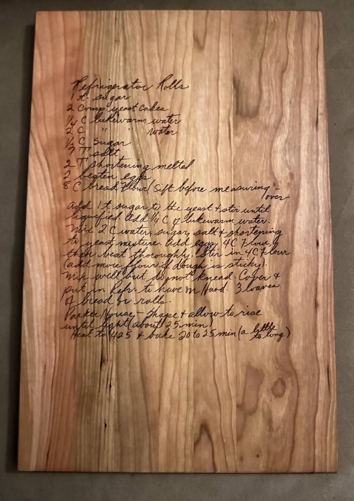 Original Handwritten Recipe Cutting Board - Christmas Gift for Her, Wife, Mom, Grandma, Daughter, Sister - Unique Women's Christmas Gift Idea - Multiple Sizes & Styles - Personalized Gift for Women customer photo 1