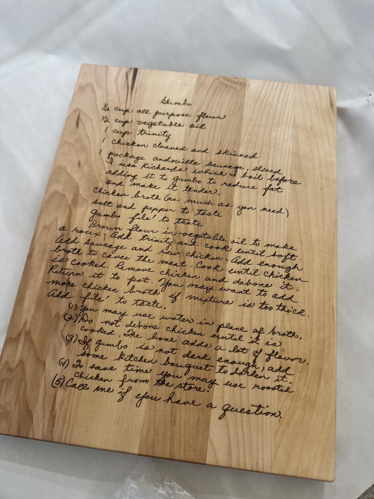 Original Handwritten Recipe Cutting Board - Christmas Gift for Her, Wife, Mom, Grandma, Daughter, Sister - Unique Women's Christmas Gift Idea - Multiple Sizes & Styles - Personalized Gift for Women customer photo 2