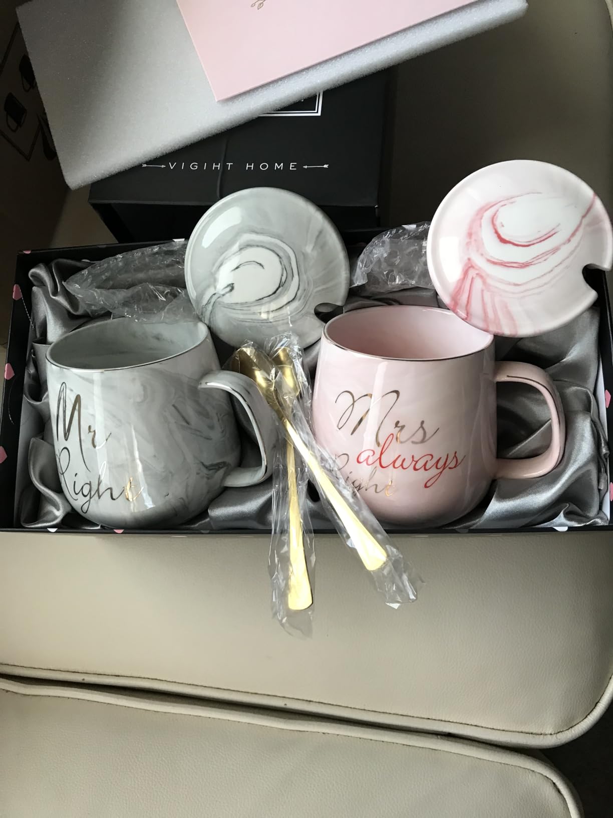 Housewarming Gifts for New Home - Unique Marble Coffee Mug Set for Couples customer photo 1