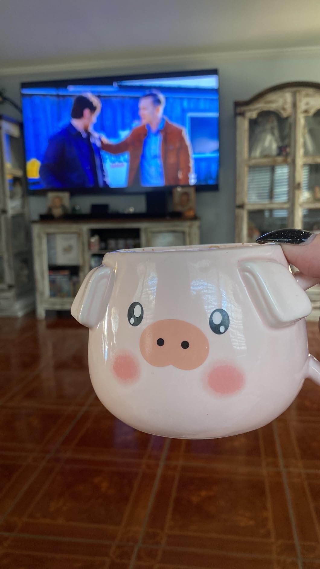 BigNoseDeer Cute Ceramic Cow Mug with 3D Cow Inside,Cow Print Coffee Mug,Cute Mugs with Lid Spoon,Cute Stuff Cool stuff Birthday Gifts Anime Gifts for Women Girlfrend Kids13oz customer photo 2