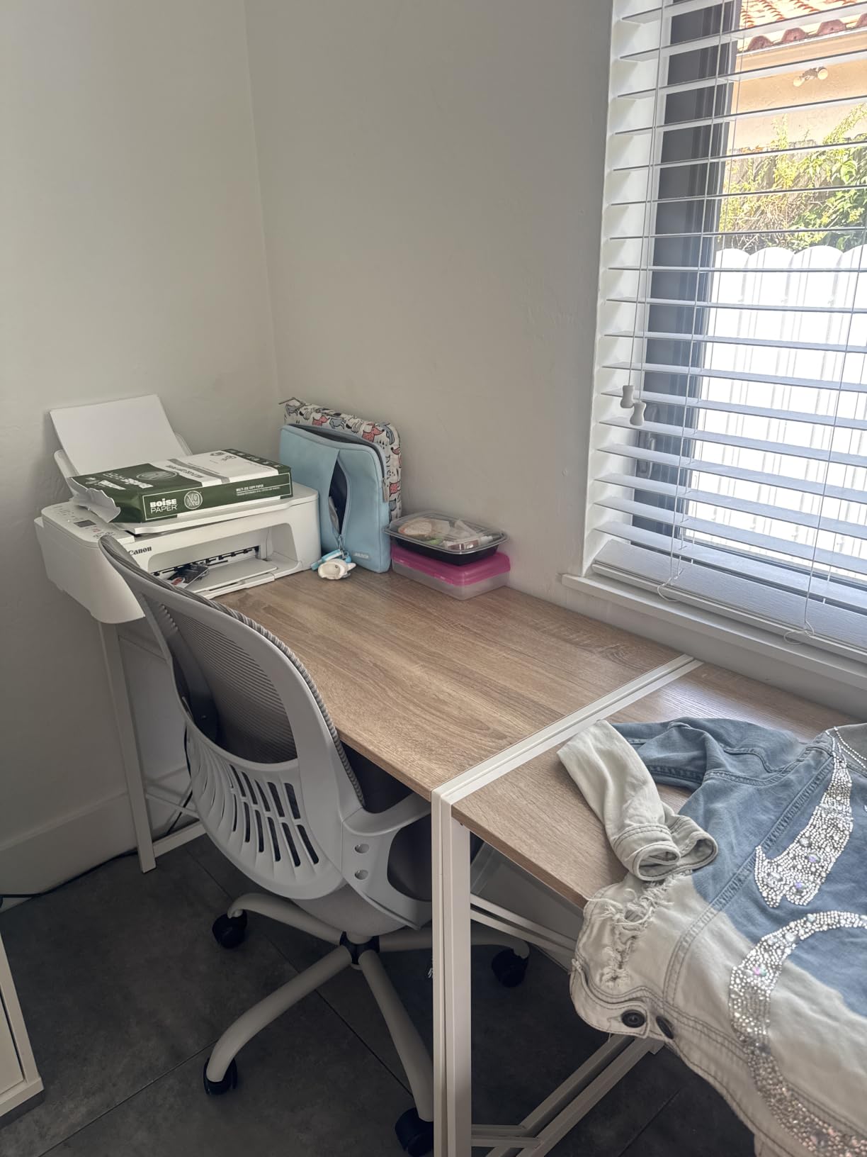 Elephance Folding Desk Writing Computer Desk for Home Office No-Assembly customer photo 2