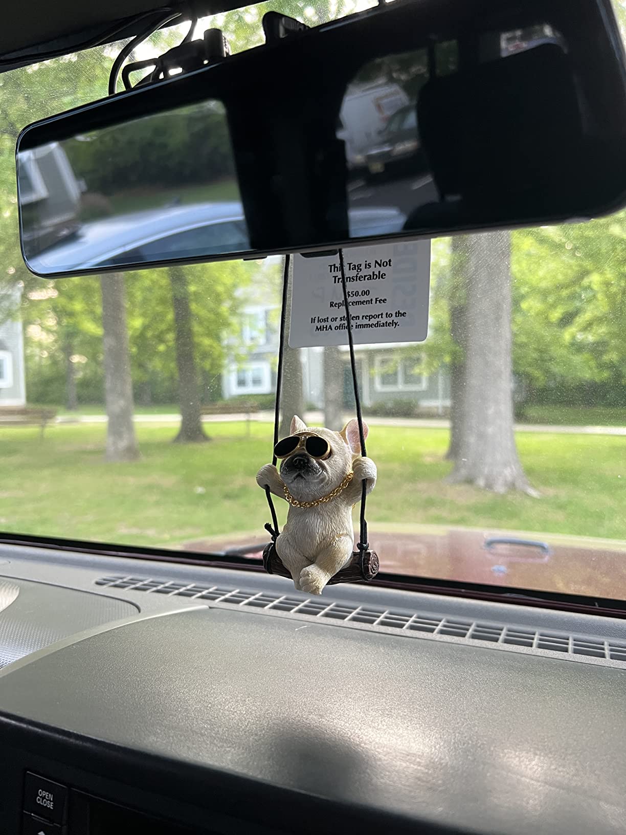 Panda Car Ornament - Kung Fu Panda Decoration for Rear View Mirror - Interior Accessories Hanging Gardening Ornament customer photo 1