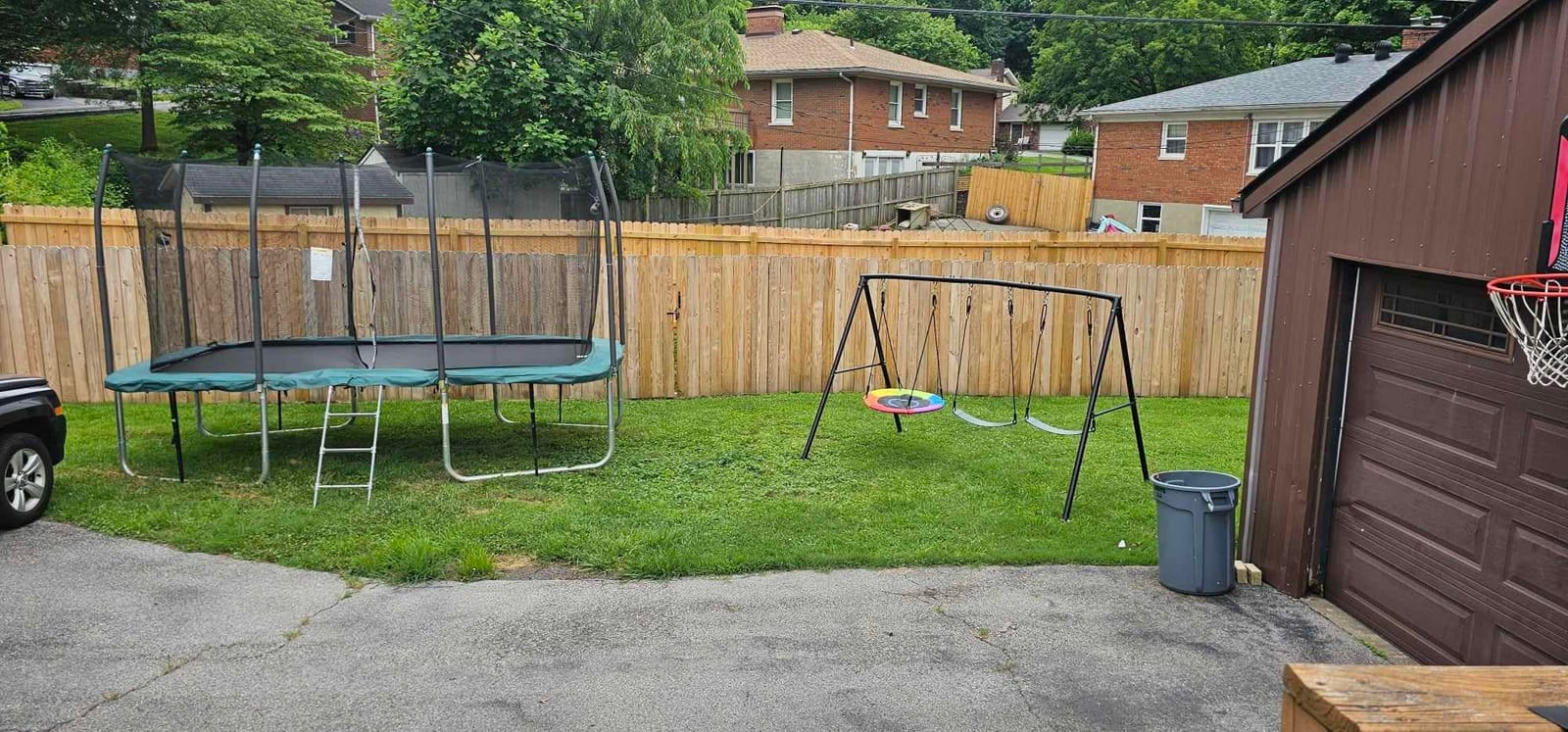 Hapfan 3 Seat Swing Set for Backyard with Saucer & Belt Swings customer photo 1