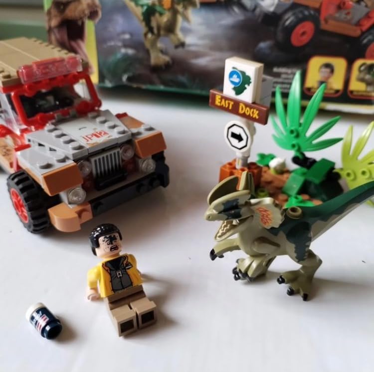 LEGO Jurassic Park Dilophosaurus Ambush 76958 Building Toy Set for Jurassic Park 30th Anniversary, Dinosaur Toy with Dino Figure and Jeep Car Toy; Gift Idea for Grandchildren and Kids Ages 6 and Up customer photo 1