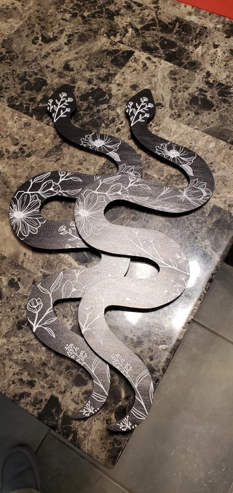 Gerrii Set of 2 Earthy Room Decor Wall Art Boho Witchy Wooden Snake Decor Natural Aesthetic Wall Hanging Boho Art customer photo 2