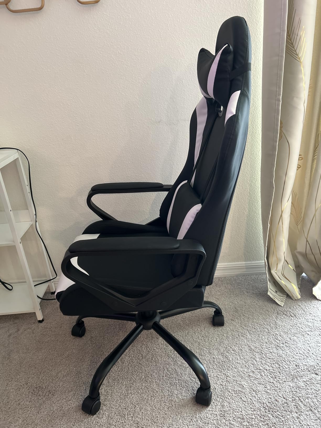 Gaming Chair, High-Back Ergonomic Home Office Chairs for Kids, White customer photo 1