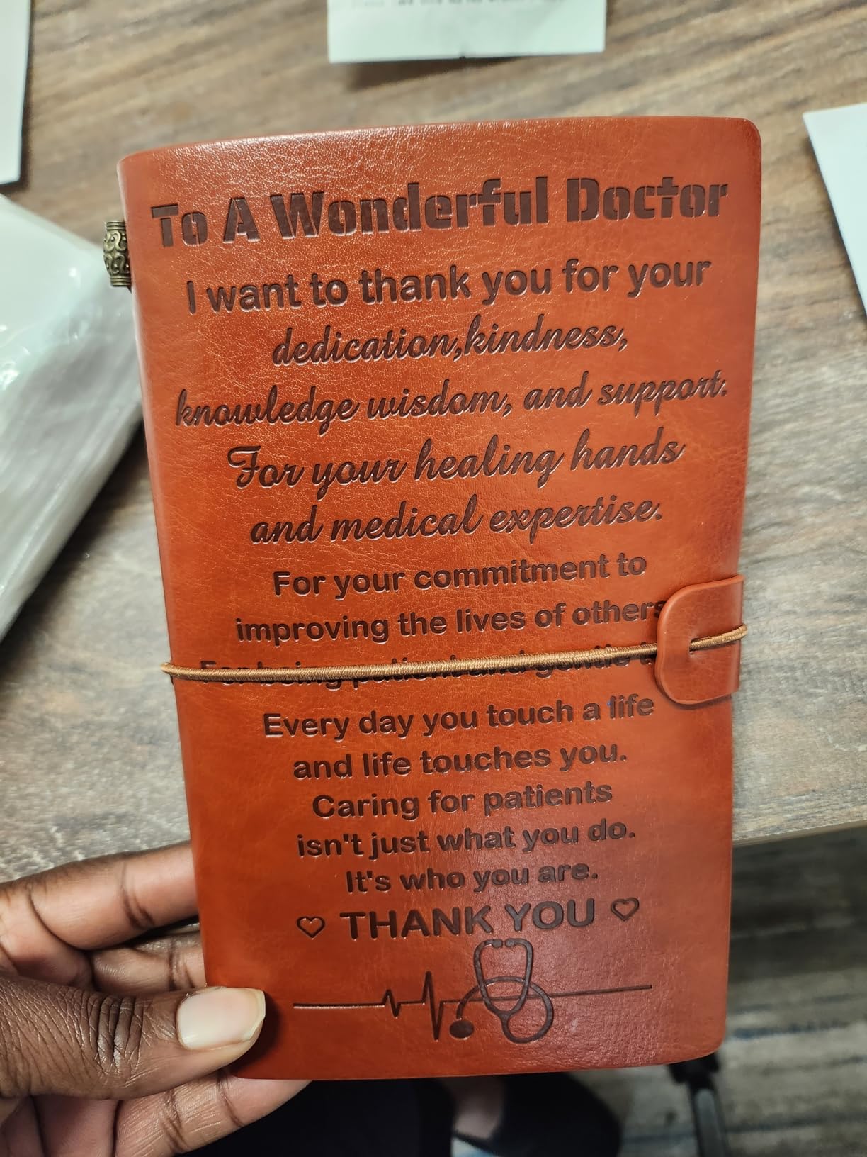 Doctor Gifts, To Doctor Leather Journal -140 Page Keepsake Notebook Gift | Refillable Travel Journal Diary Sketch Book Writing Journals Christmas Birthday Gifts for Doctors customer photo 1