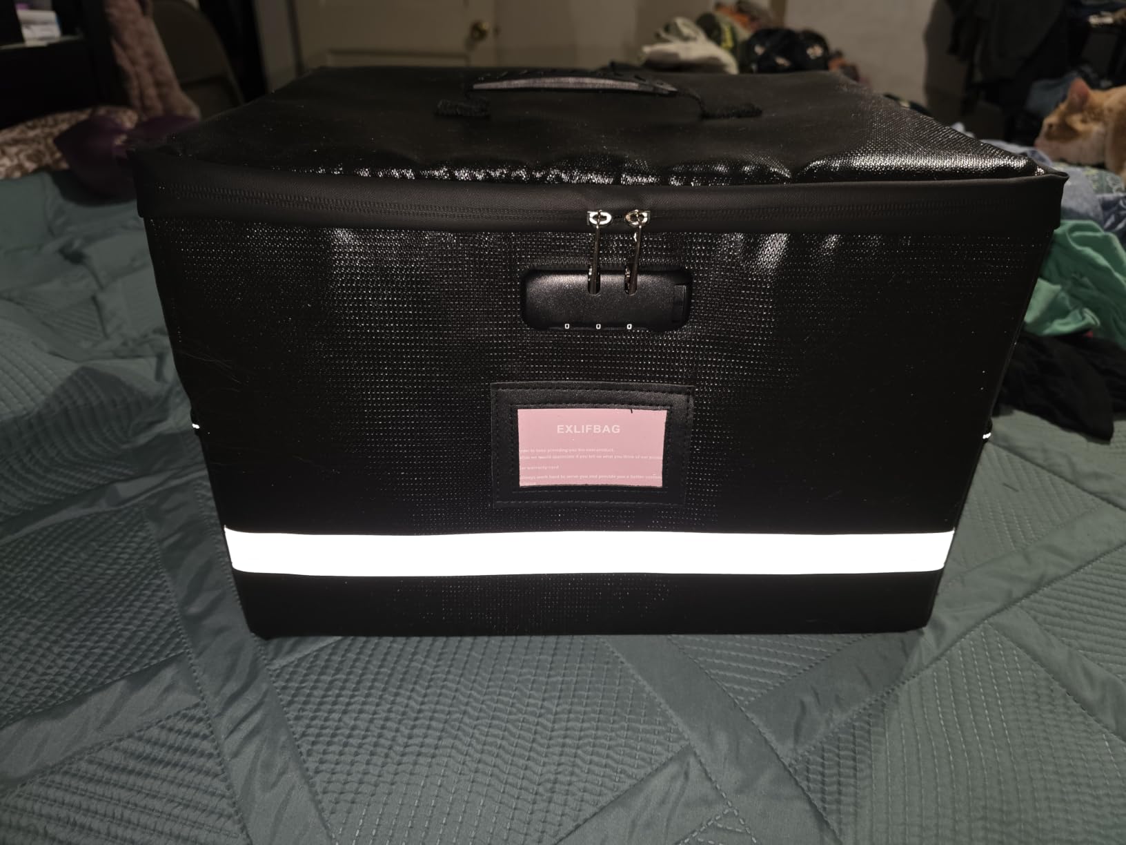 EXLIFBAG Fireproof File Organizer with Lock, 1 Layer customer photo 2