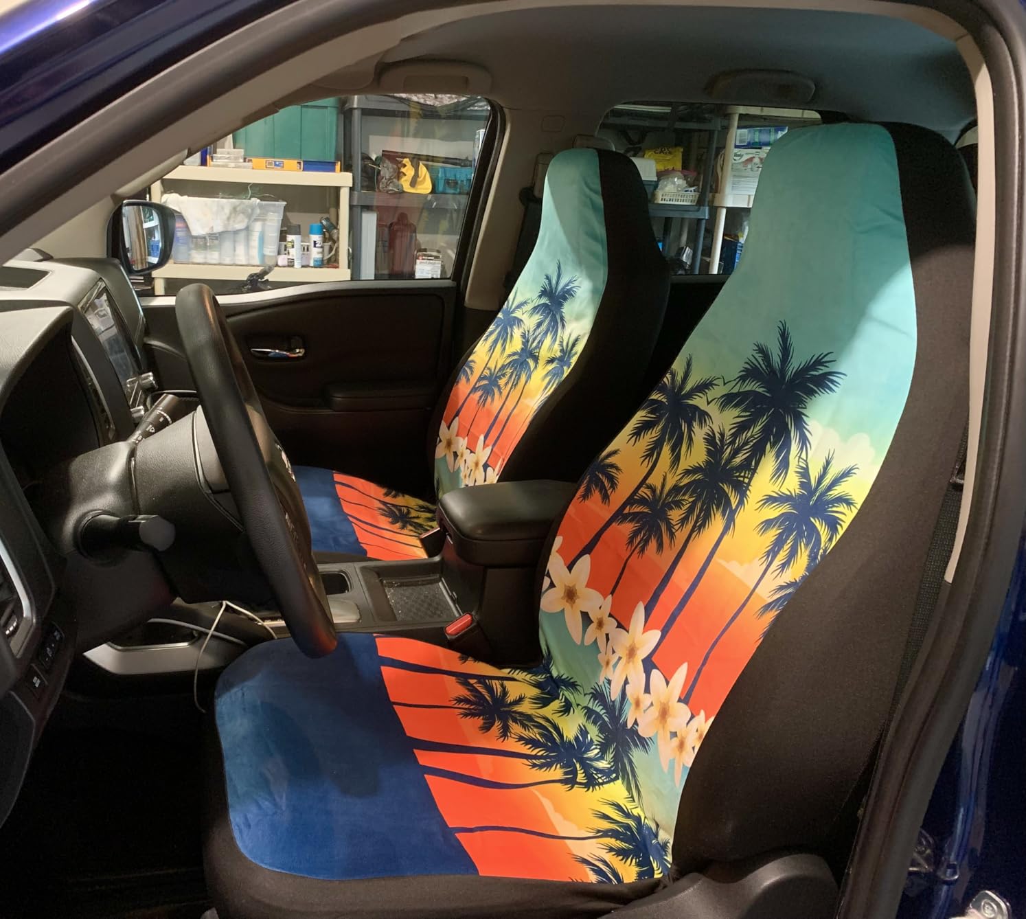 Forchrinse Bee Car Seat Covers Set 2 Pieces Universal Fit Anti-Slip Car Front Seat Protector for Sedan, Truck, SUV customer photo 2