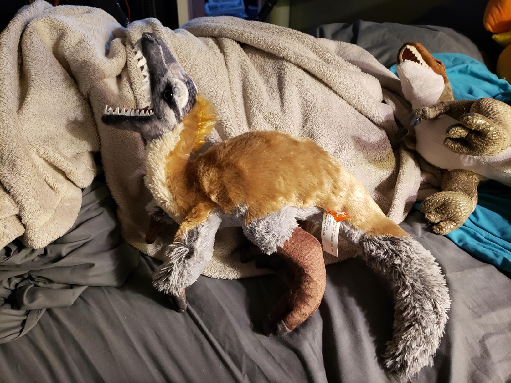 Wild Republic Artist Collection Dino Velociraptor Stuffed Animal - 15