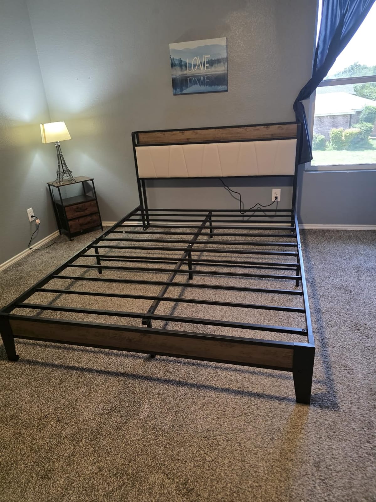LIKIMIO Twin Size Bed Frame with Storage Headboard and Charging Station customer photo 1