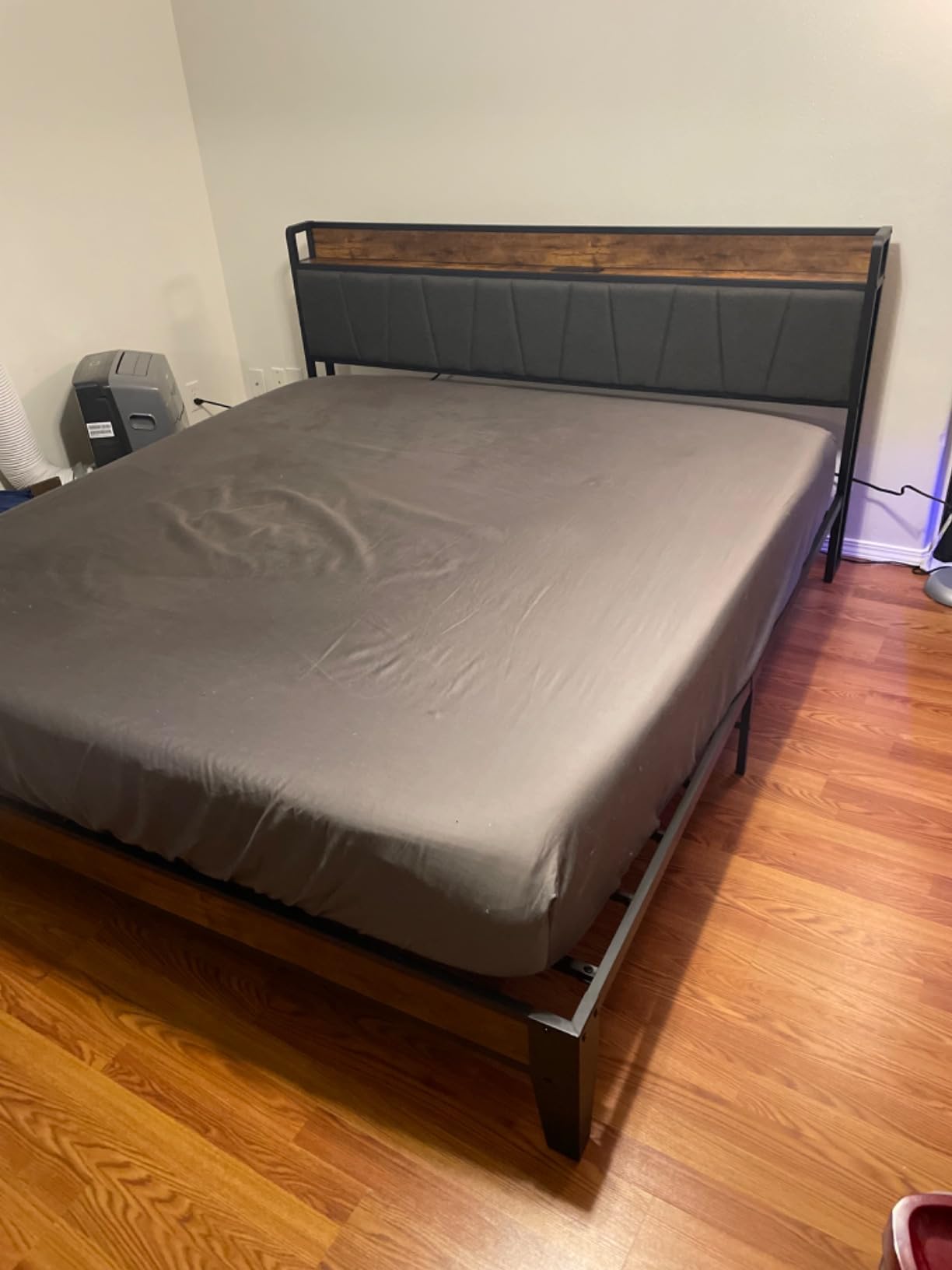 LIKIMIO Twin Size Bed Frame with Storage Headboard and Charging Station customer photo 2