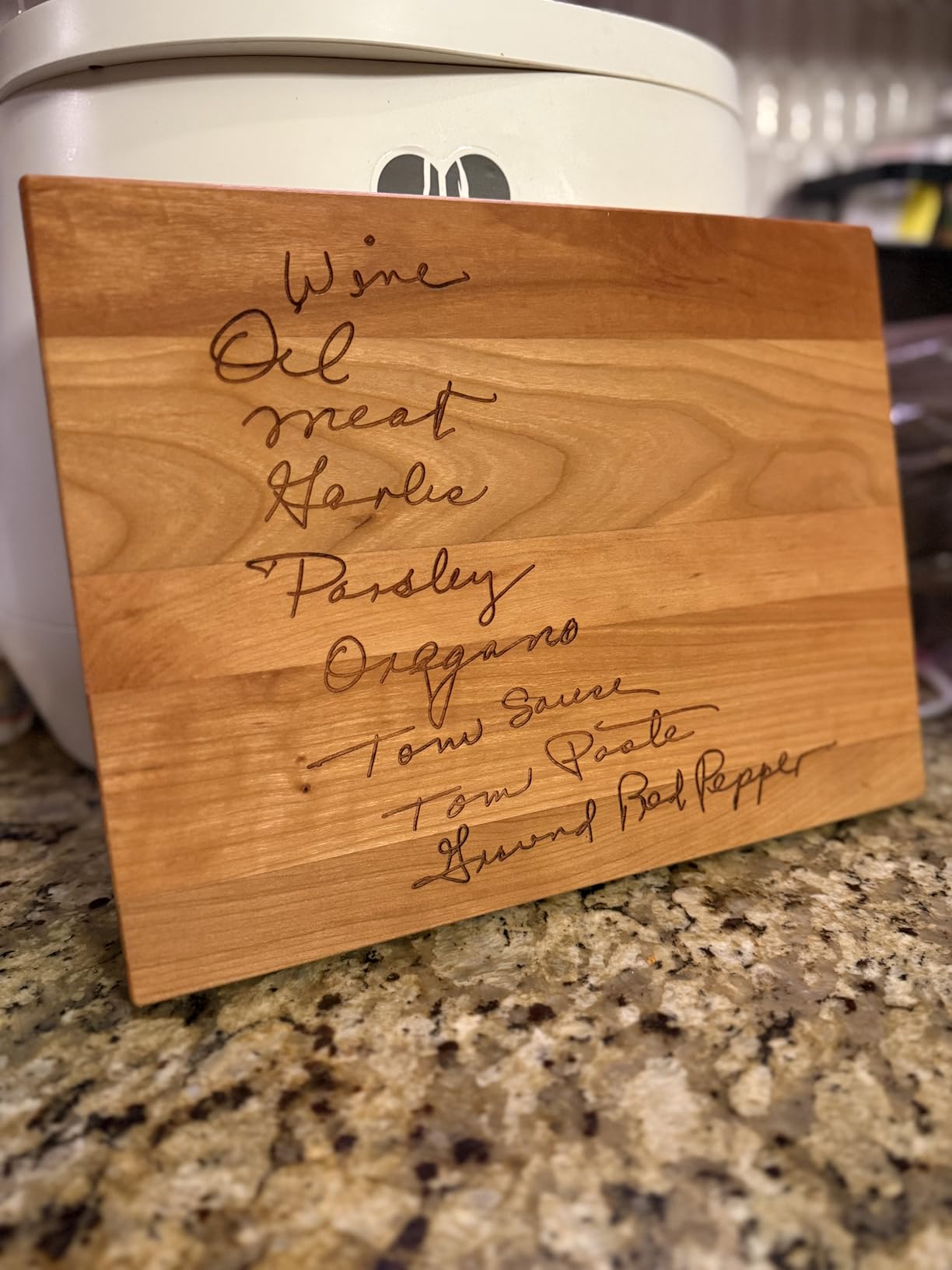 Blue Ridge Mountain Gifts Personalized Laser Engraved Recipe Cutting Board - Wood Cutting Board - Custom Gift for Dad - Great as Wedding Gifts, Christmas Gift, Mother In Law Gifts, Marriage Gifts customer photo 1