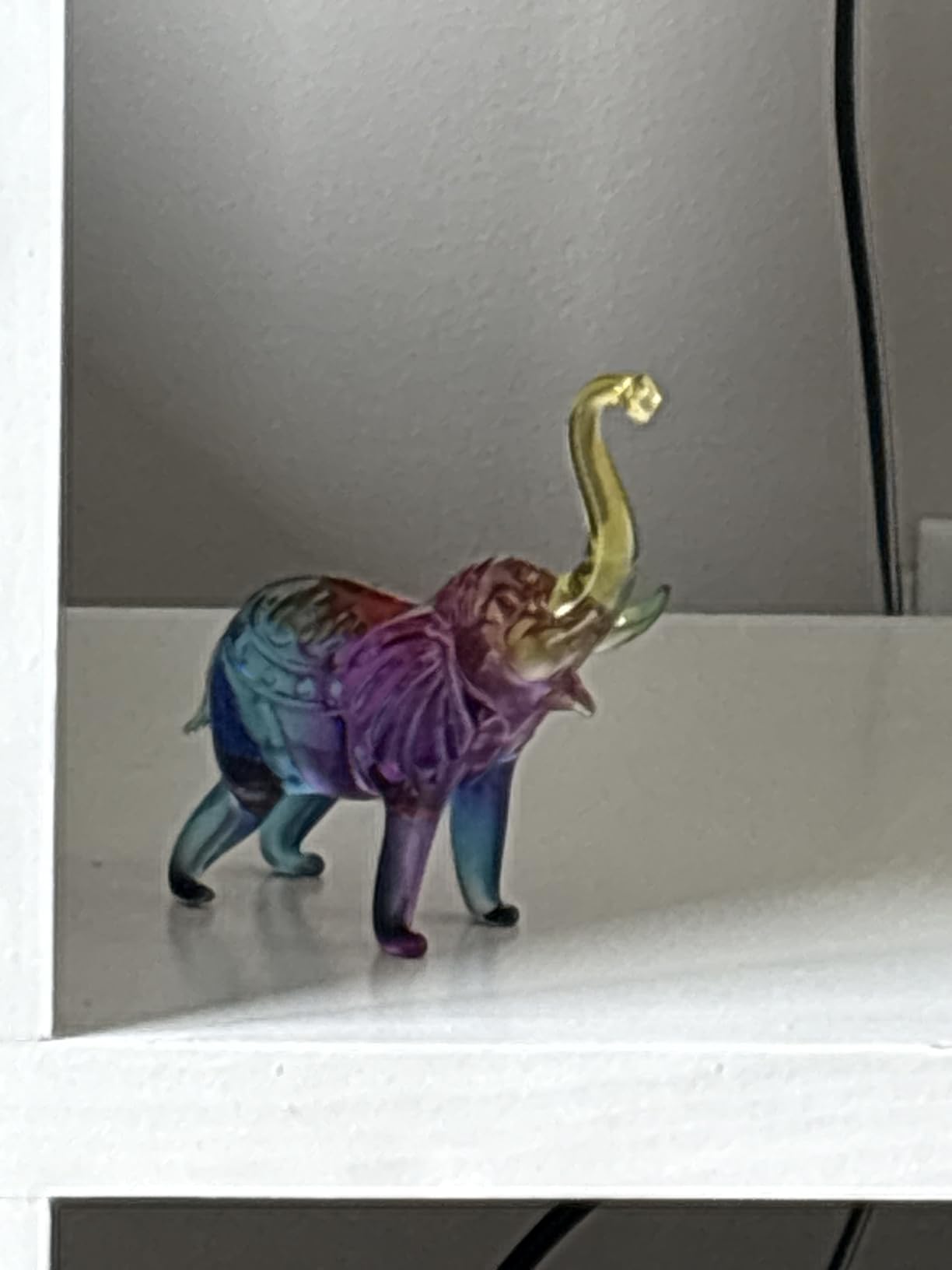 YWHL Iridescent Glass Elephant Gifts for Women, Crystal Elephant Figurine customer photo 1