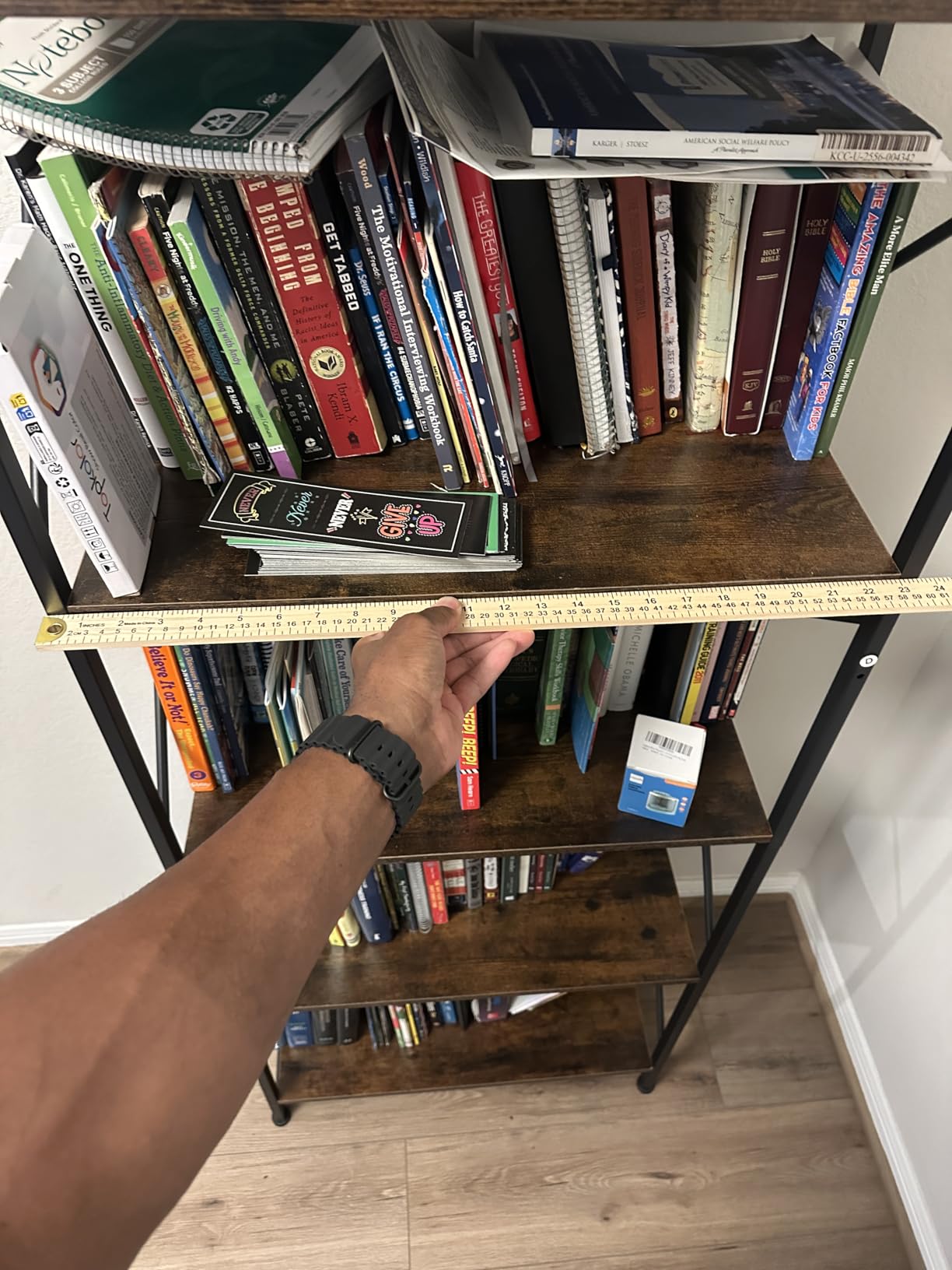 Shintenchi 5 Tiers Bookshelf, Tall Bookshelves, Open Display Bookcase customer photo 1