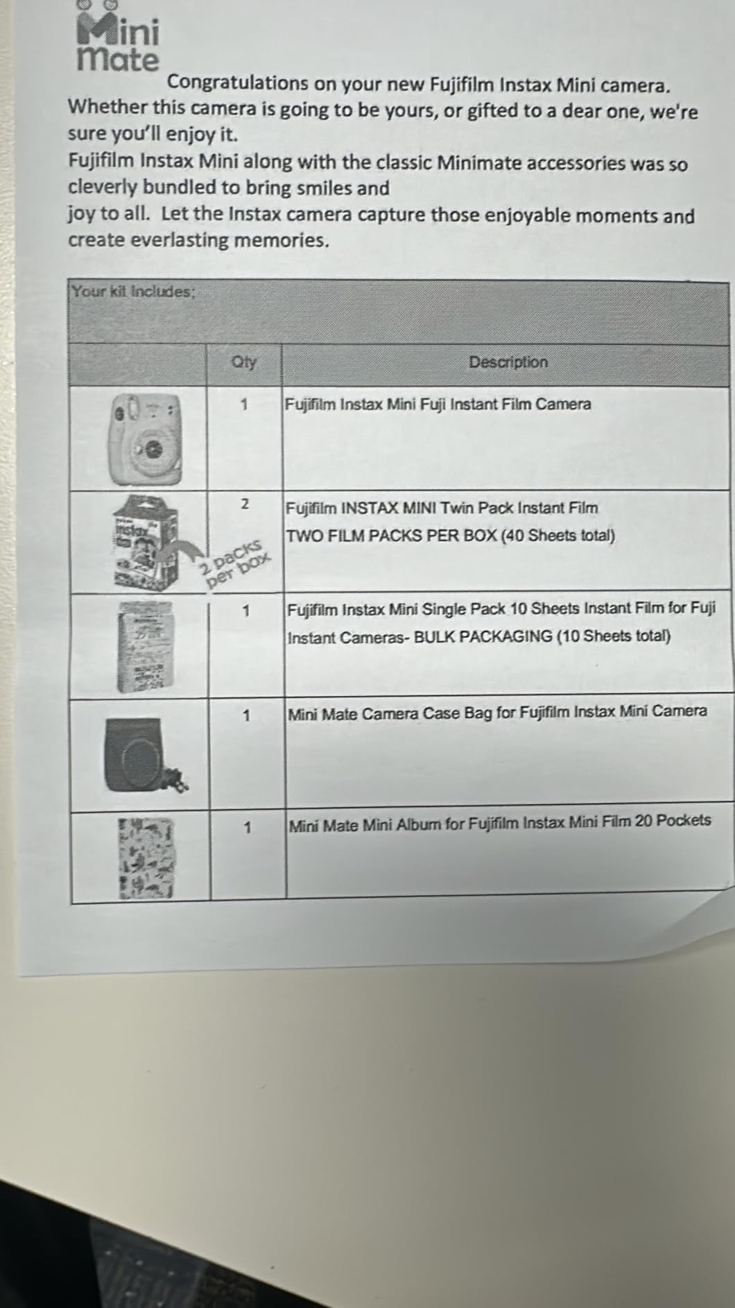 Fujifilm Instax Mini 12 Instant Camera + MiniMate Accessory Bundle & Compatible Custom Case + Fuji Instax Film Value Pack (50 Sheets) Flamingo Designer Photo Album (Mint Green) customer photo 1