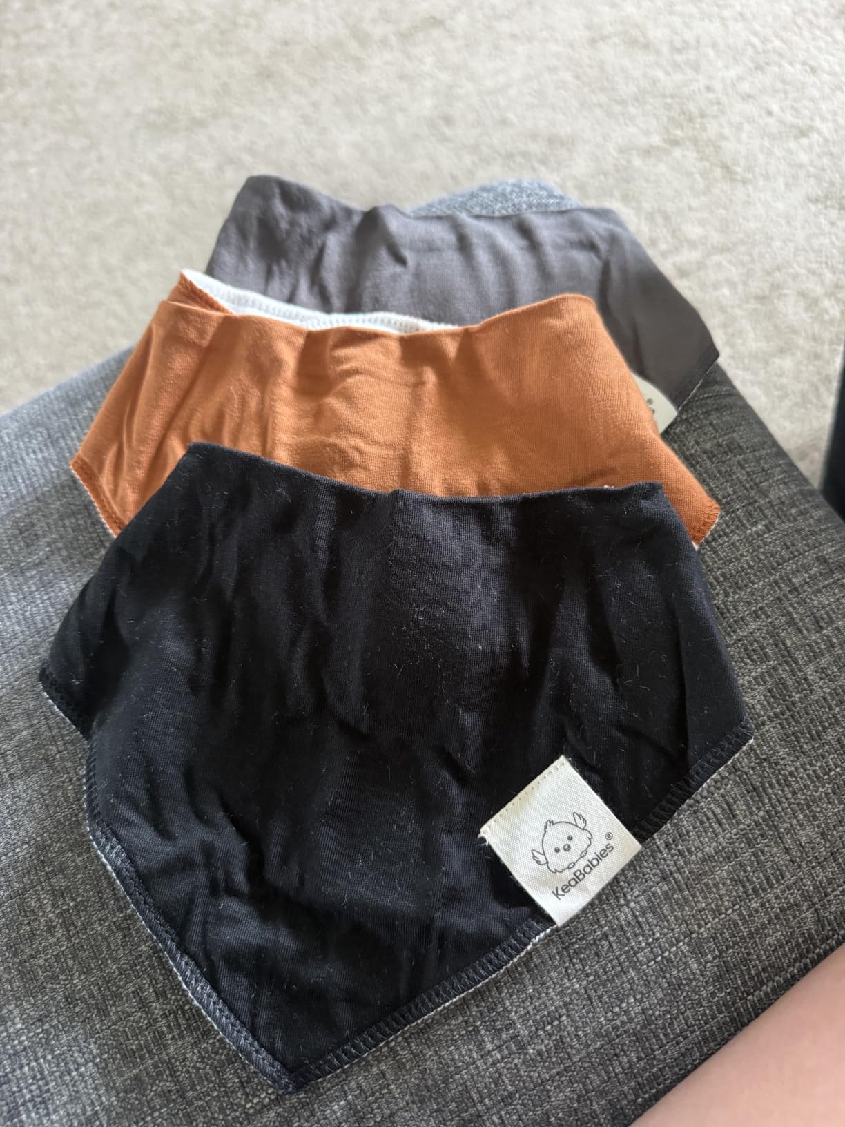 KeaBabies 8pk Organic Baby Bandana Bibs for Drooling Teething, Butterflies customer photo 2