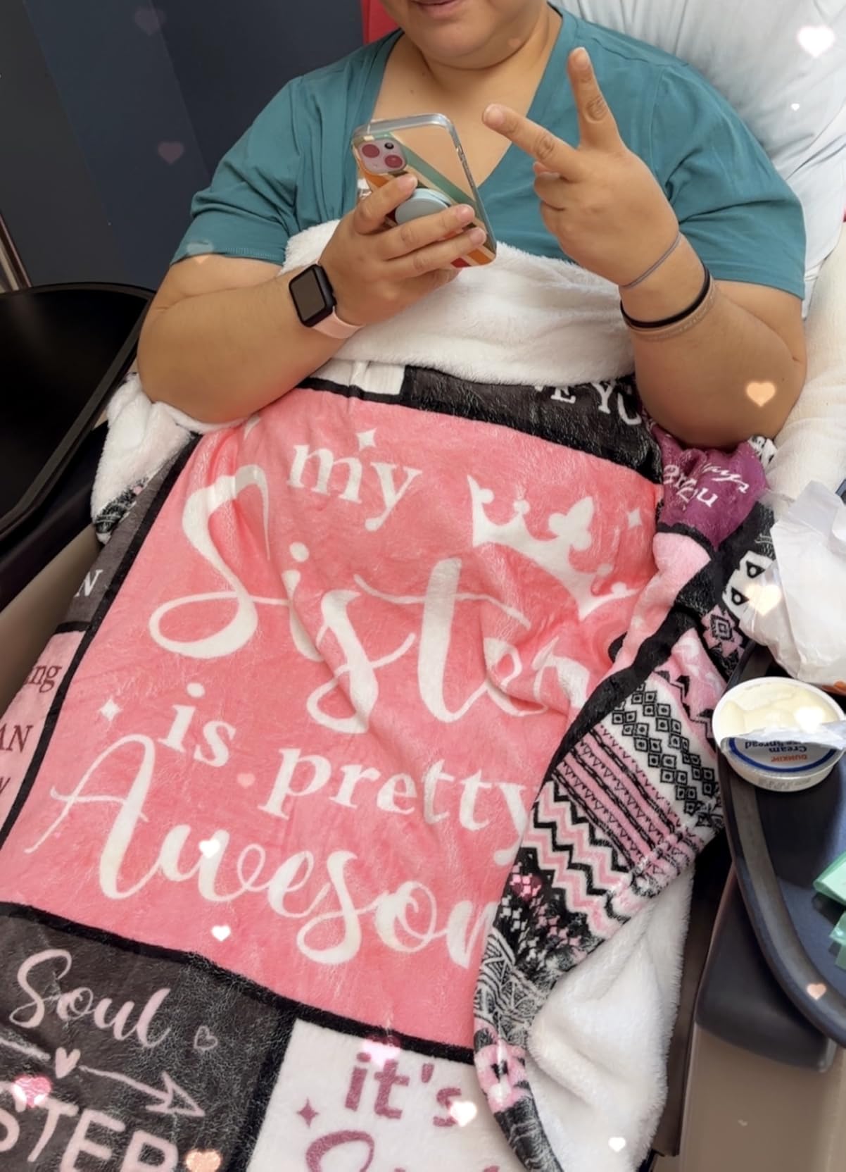 Ruvinzo Sister Gifts from Sis, Sisters Birthday Gift Idea, Best Sister Ever Gift for Women, Birthday Gifts for Sisters, Sis Soft Throw Blanket 60