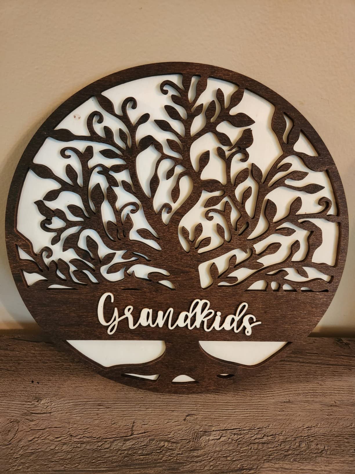 Mothers Day Gifts for Grandma from Grandkids, Great Grandma Birthday Gift, 3D Family Name Tree with 20 Heart Tags, Custom Nana Gifts, Grandkids Wall Decor Gift for Mimi Granny customer photo 1