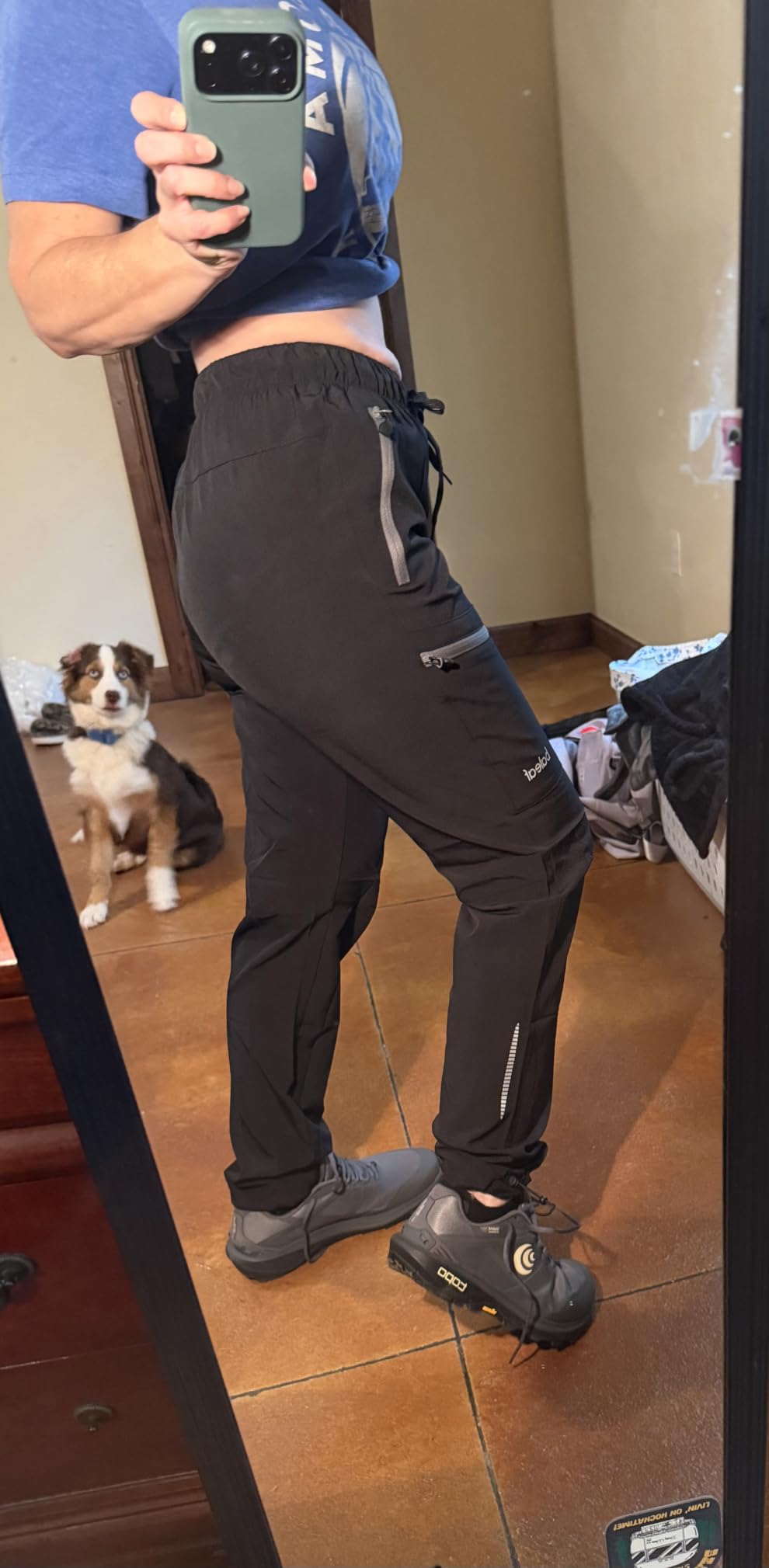 baleaf Women's Hiking Pants Quick Dry Lightweight Water Resistant Elastic Waist Cargo Pants for All Seasons customer photo 1
