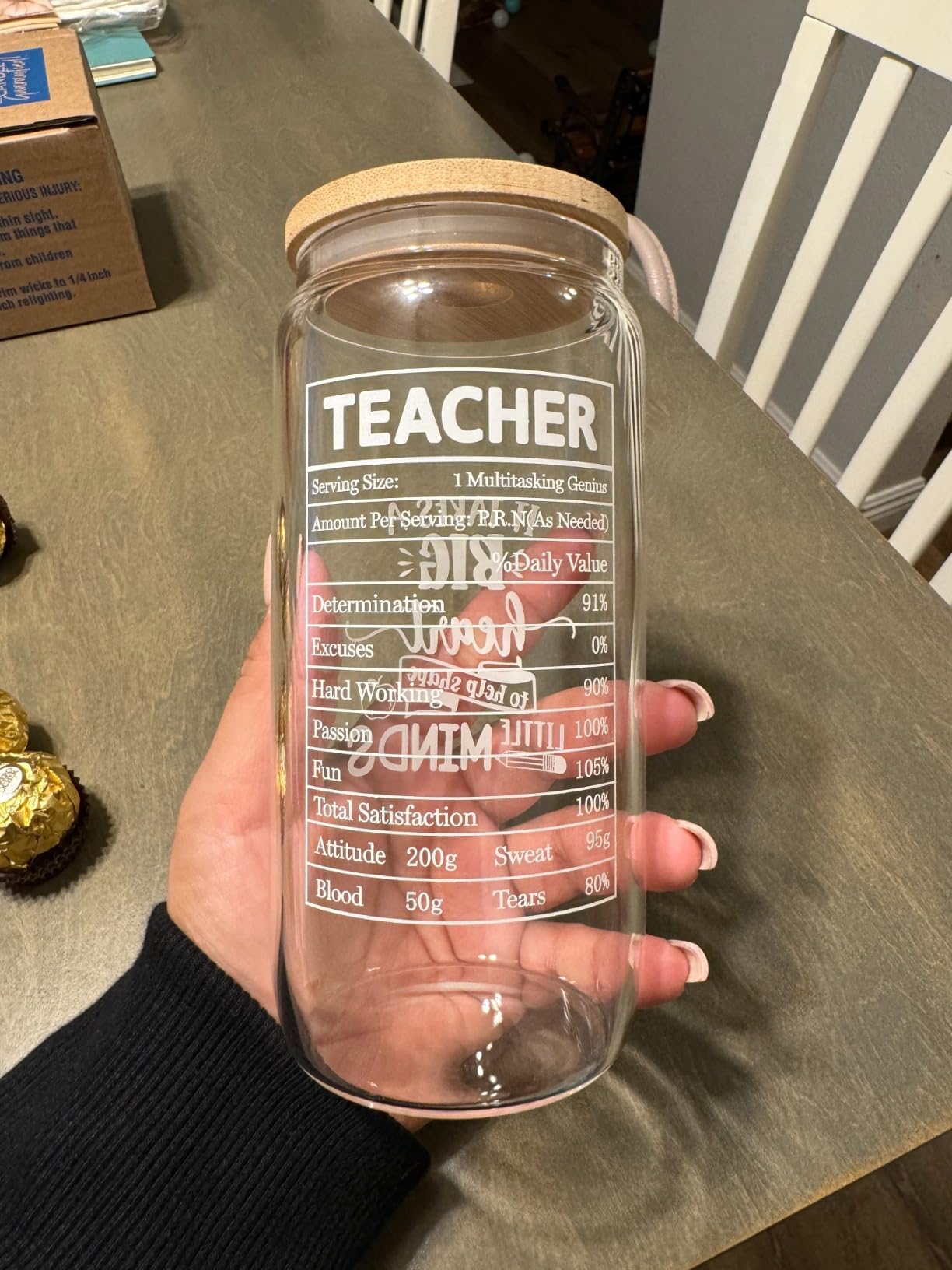 Frerdui Graduation Gift - The Tassel Was Worth the Hassle - 16oz Glass Cup for Her 2024, College, High School Student, New Job Congratulations customer photo 1