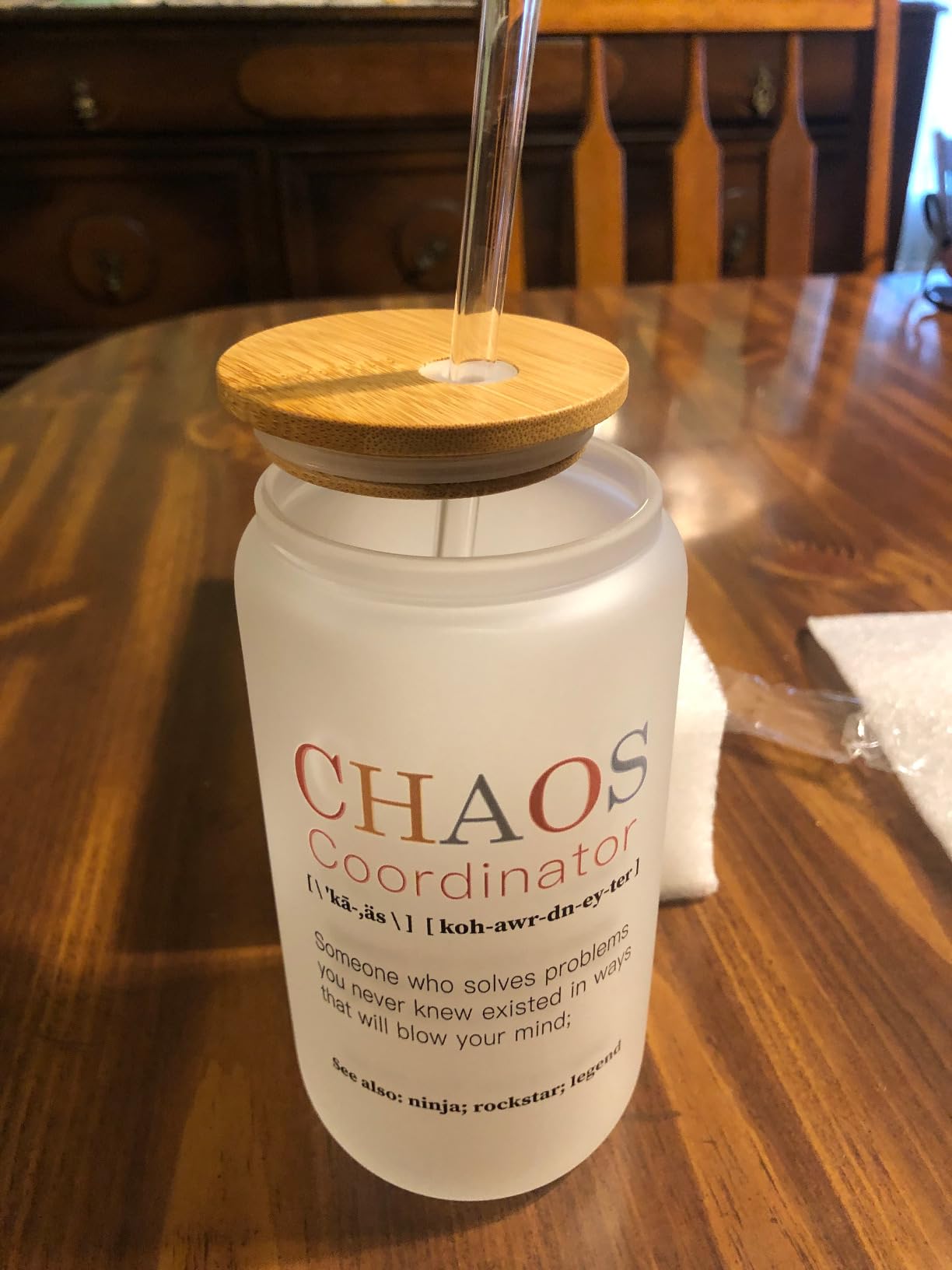 Frerdui Graduation Gift - The Tassel Was Worth the Hassle - 16oz Glass Cup for Her 2024, College, High School Student, New Job Congratulations customer photo 2