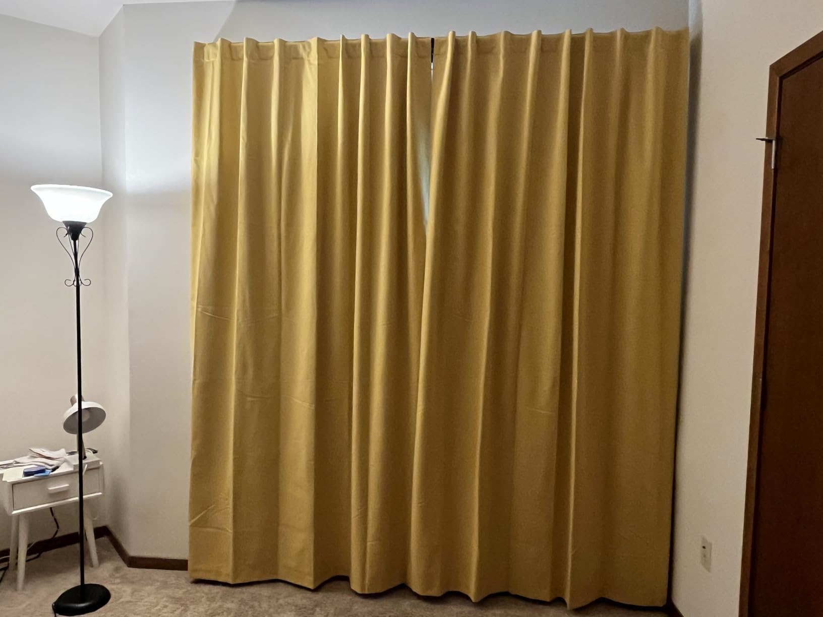 Joydeco 100% Blackout Curtains for Bedroom - Nature Linen 84 Inch Long customer photo 2